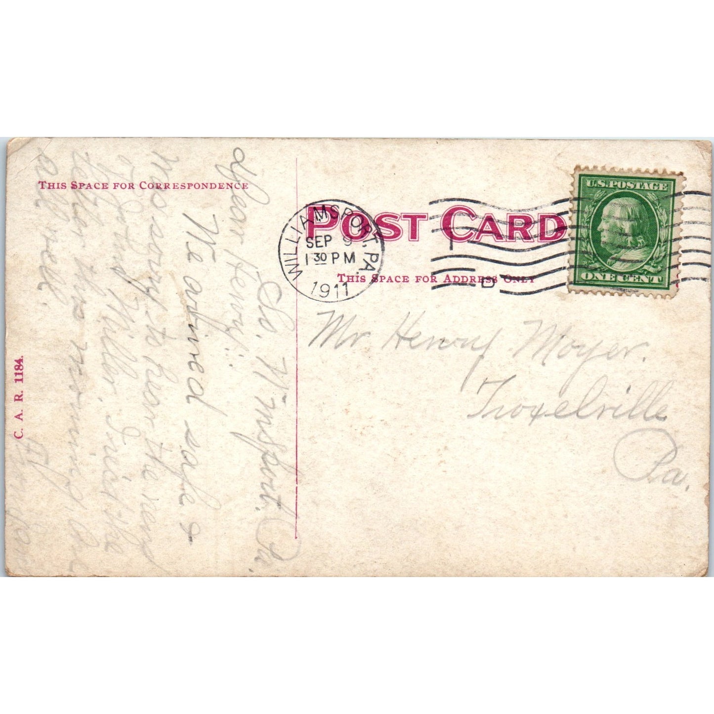 1911 The Bathing Beach Goose Island Williamsport PA Postcard PD8