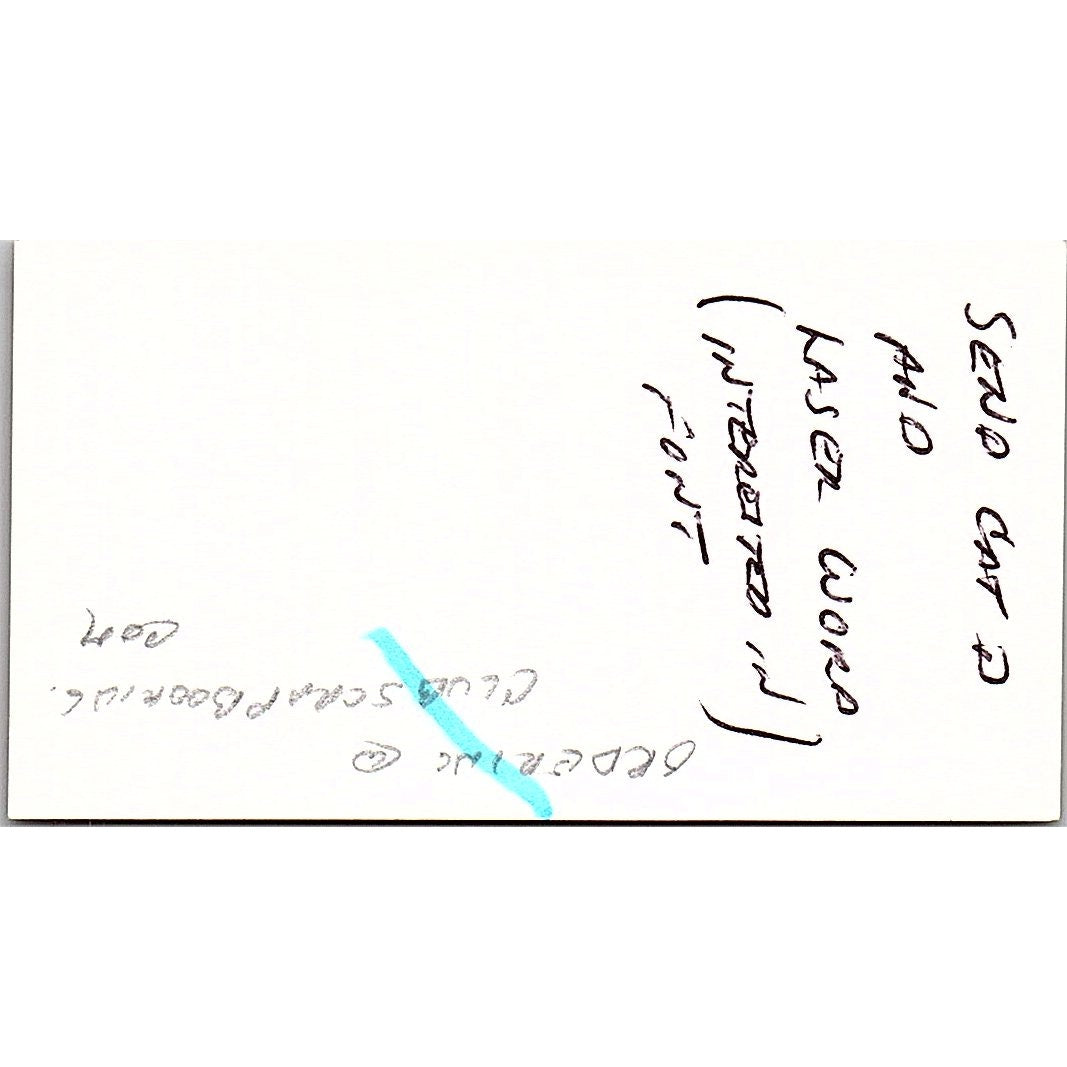 Club Scrapbooking Kelowna BC Canada Vintage Business Card SC9-B9