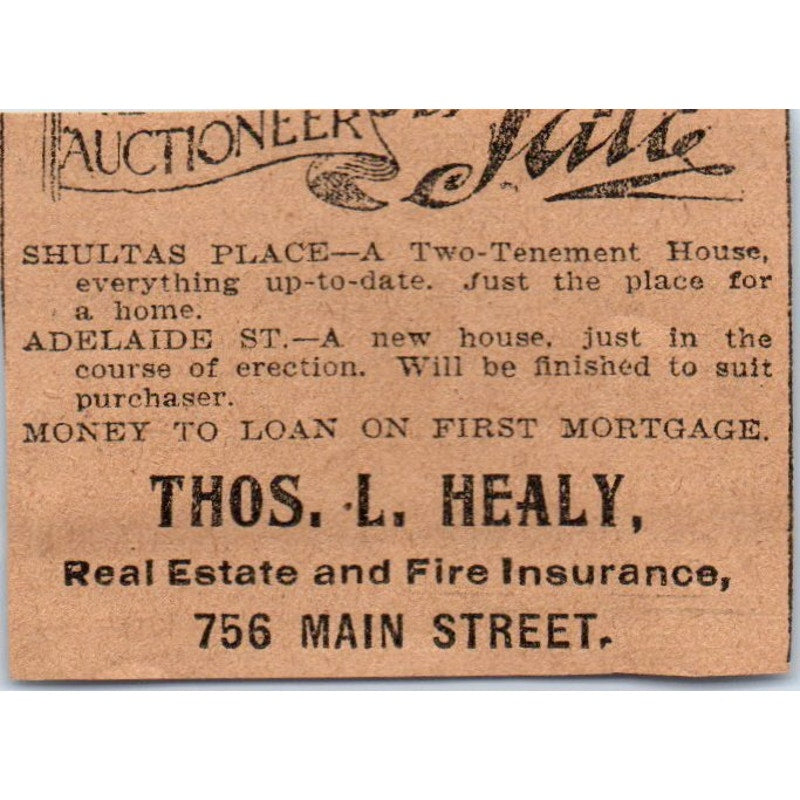 Phoenix Mutual Life Jonathan B. Bunce Hartford 1901 Newspaper Ad AD8-HS1