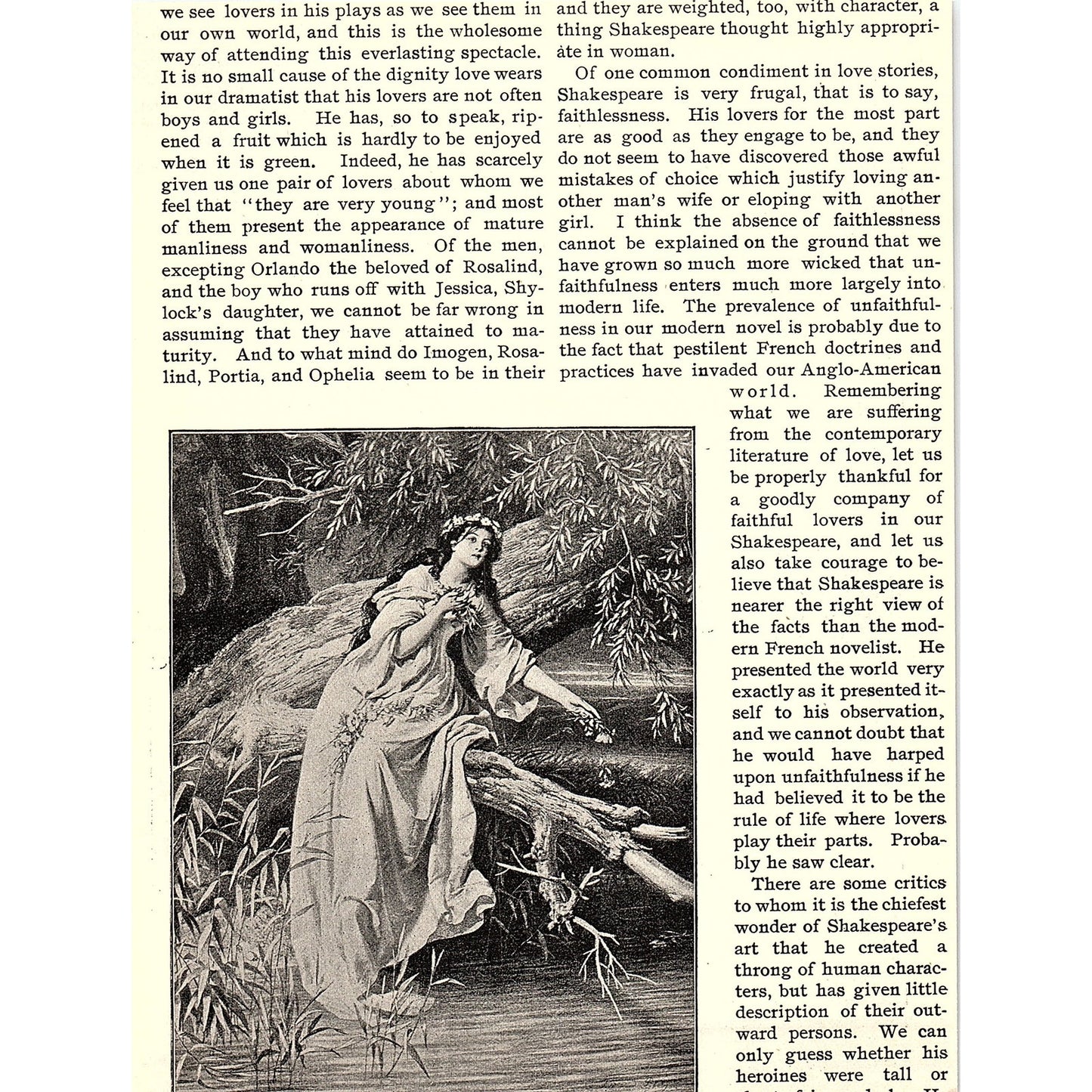 Hamlet and Ophelia - H. Merle 1892 Art Print AG2-8