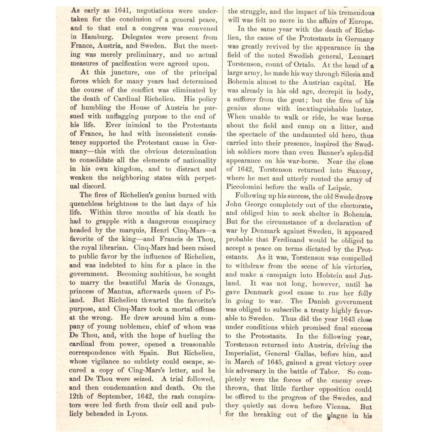 Cinq-Mars and De Thou Led to Execution 1911 Engraving Print AF5-10