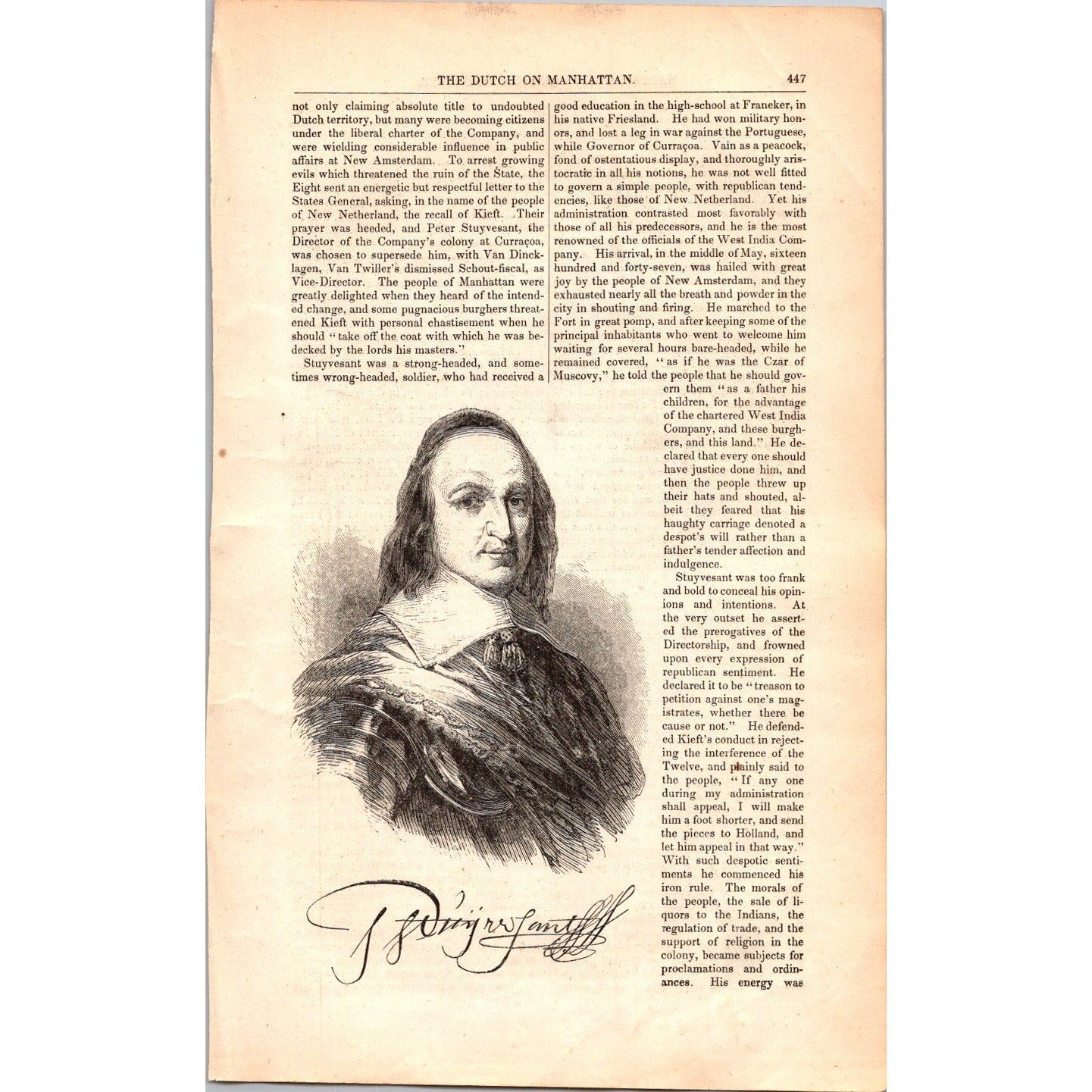 Dutch on the Manhattan Henry Hudson NY - 11 Pages 1854 Article I19