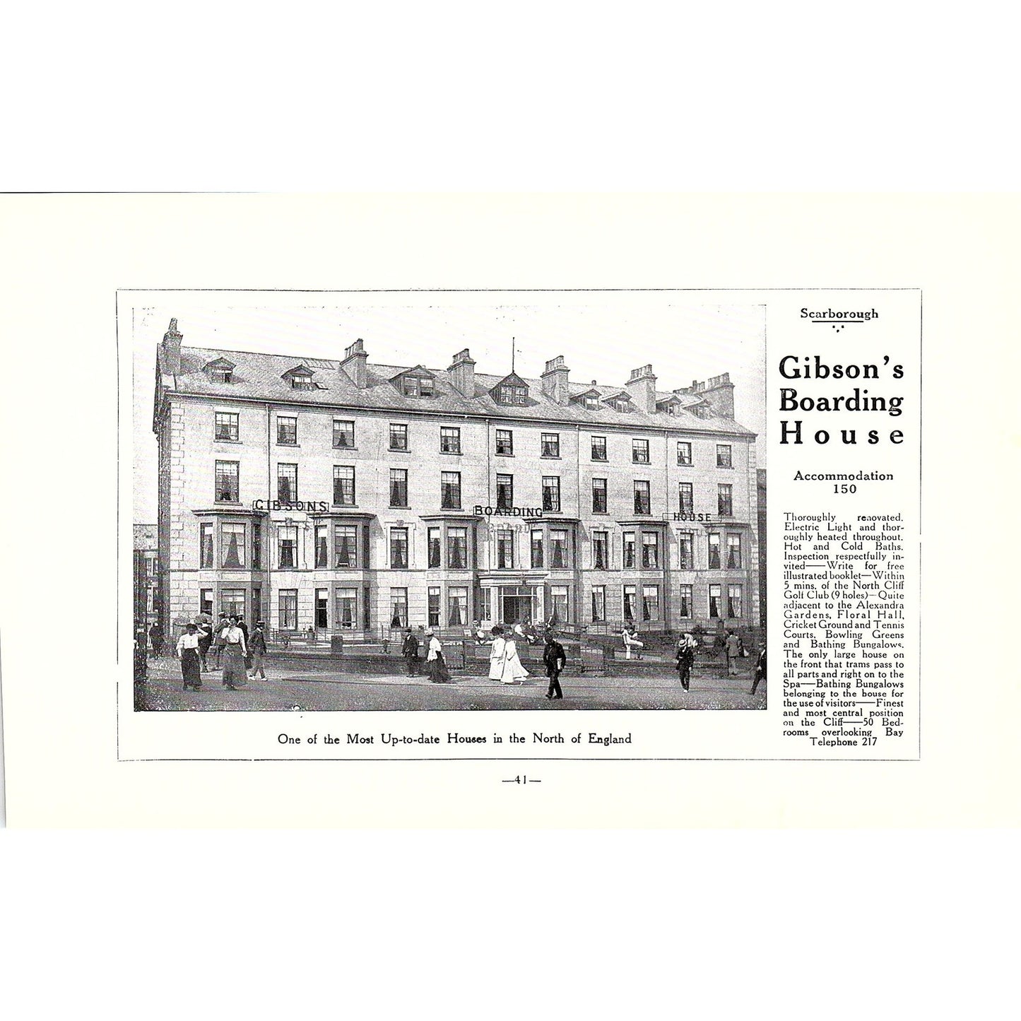 Gibson's Boarding House / Seacroft, St. Martin's Boarding House c1910 Ad AF3-9