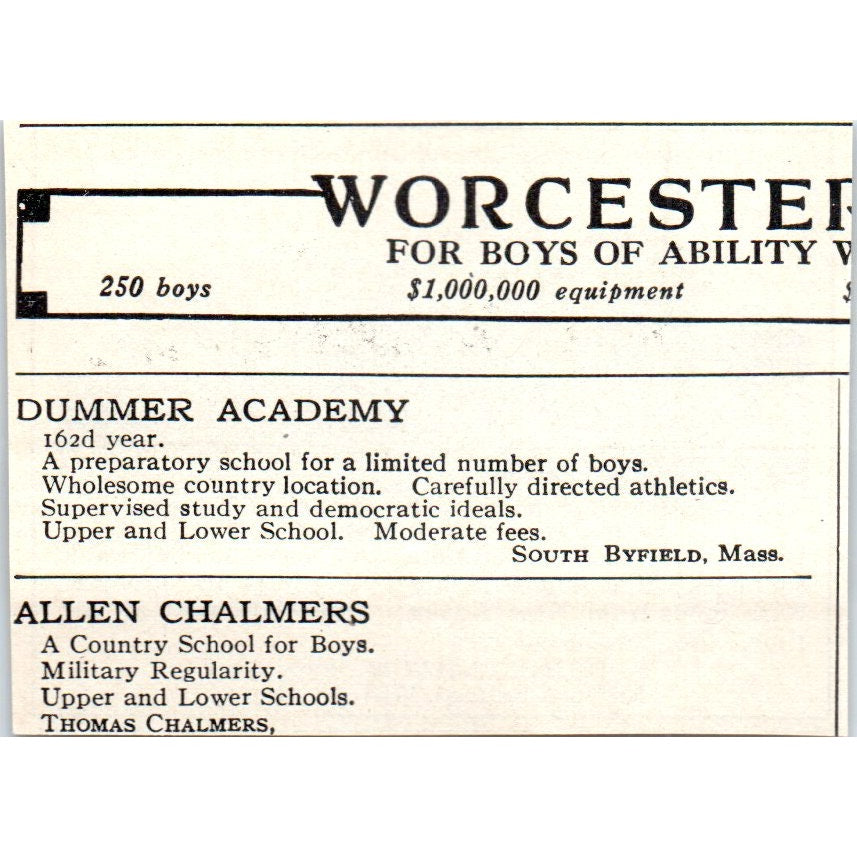 The Milford School S.B. Rosenbaum Milford CT 1924 Magazine Ad AF2-A1