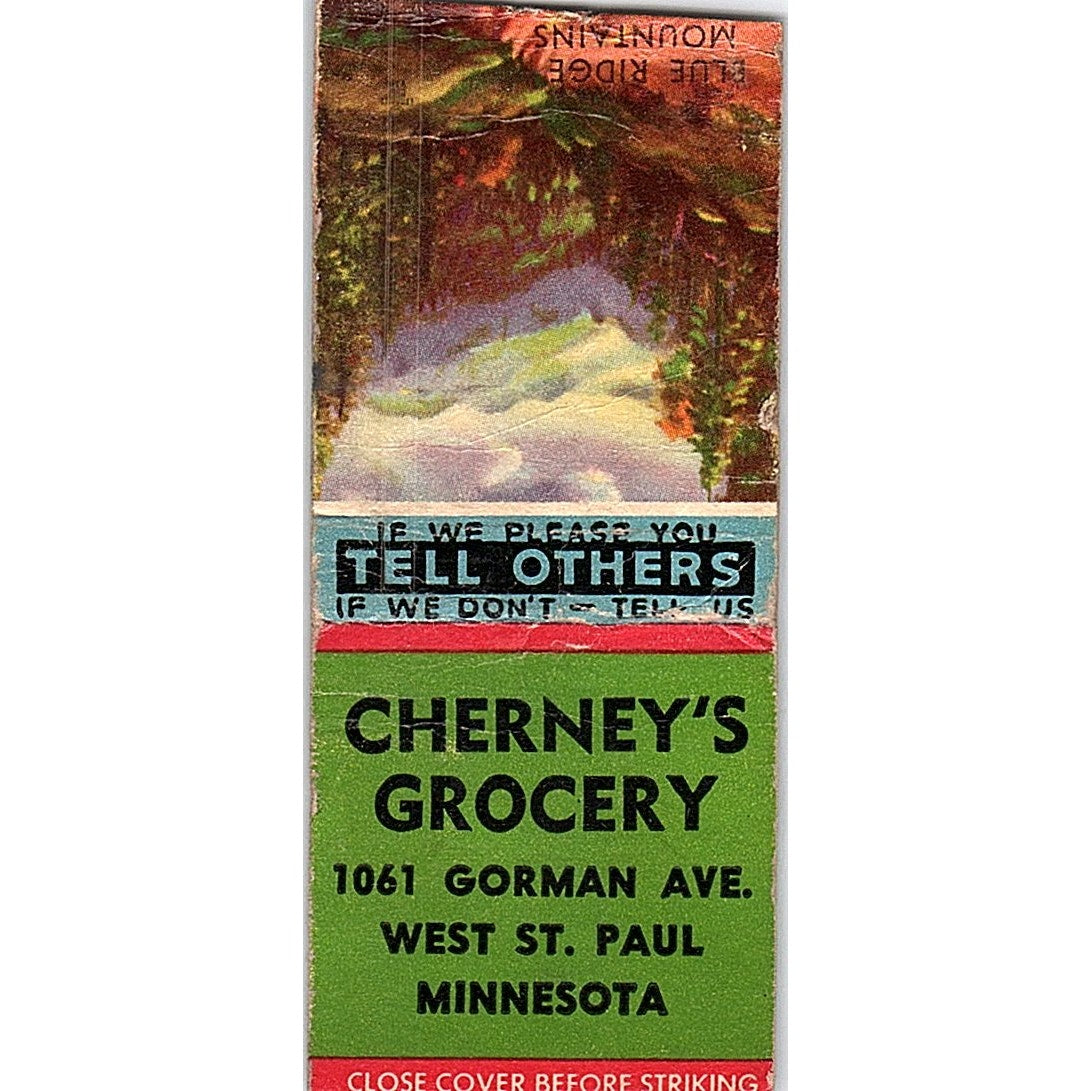 Cherney's Grocery West St. Paul MN Vintage Matchbook Cover SC7-Y8