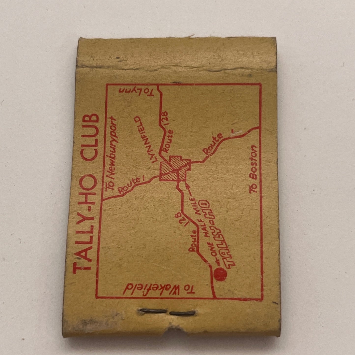 Tally-Ho Club Restaurant Lynn MA Vintage Matchbook Cover TB8-MB2-7