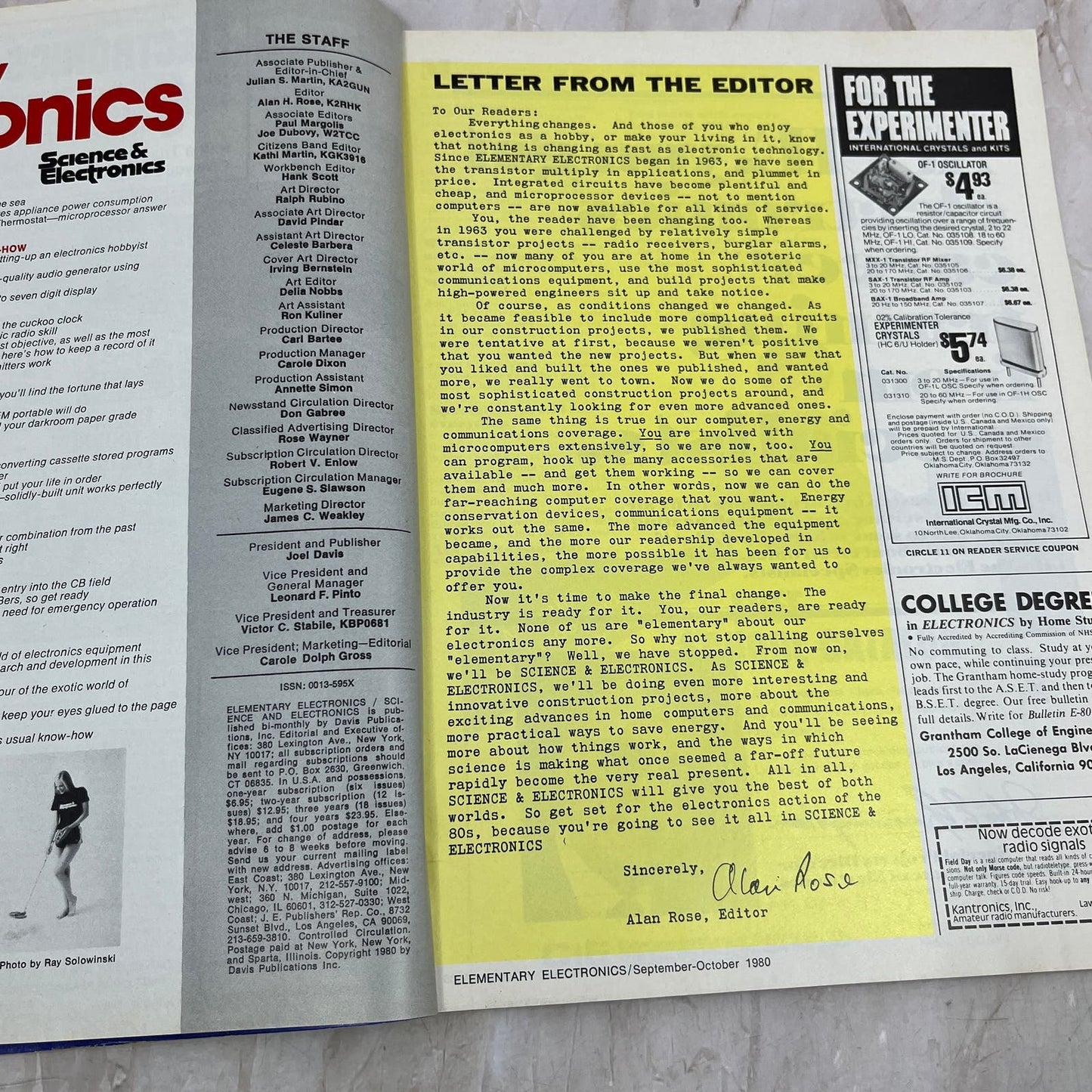 1980 Oct - Elementary Electronics Magazine Metal Detector Treasure Hunting M18