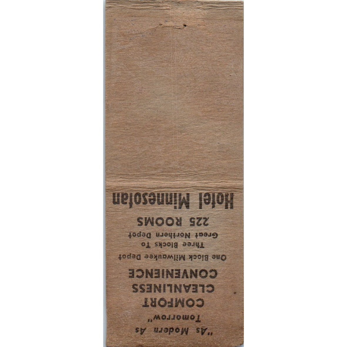 Hotel Minnesotan Minneapolis Panther Room Vintage Matchbook Cover SD4-Y13