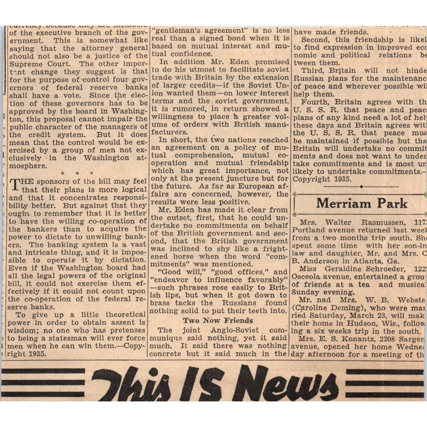 Paul Runyan Golf North South Open 1935 Minneapolis Journal Article AE7-N3