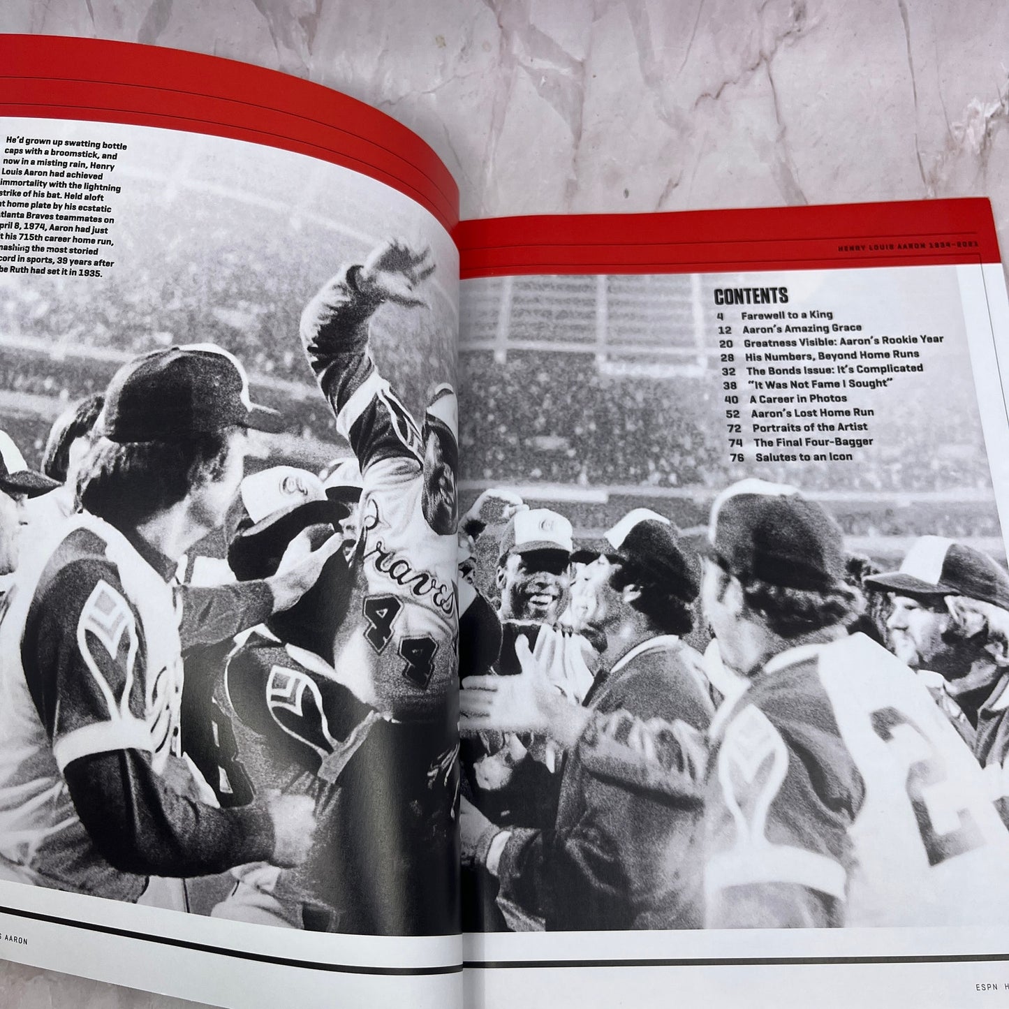 2021 ESPN Magazine Hank Aaron American Hero Commemorative Issue TA9-E2