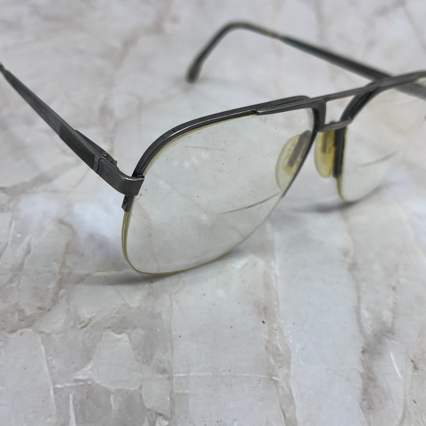 Retro Men’s Half Rim Silver Tone Aviator Sunglasses Eyeglasses Frames TD7-G6-5