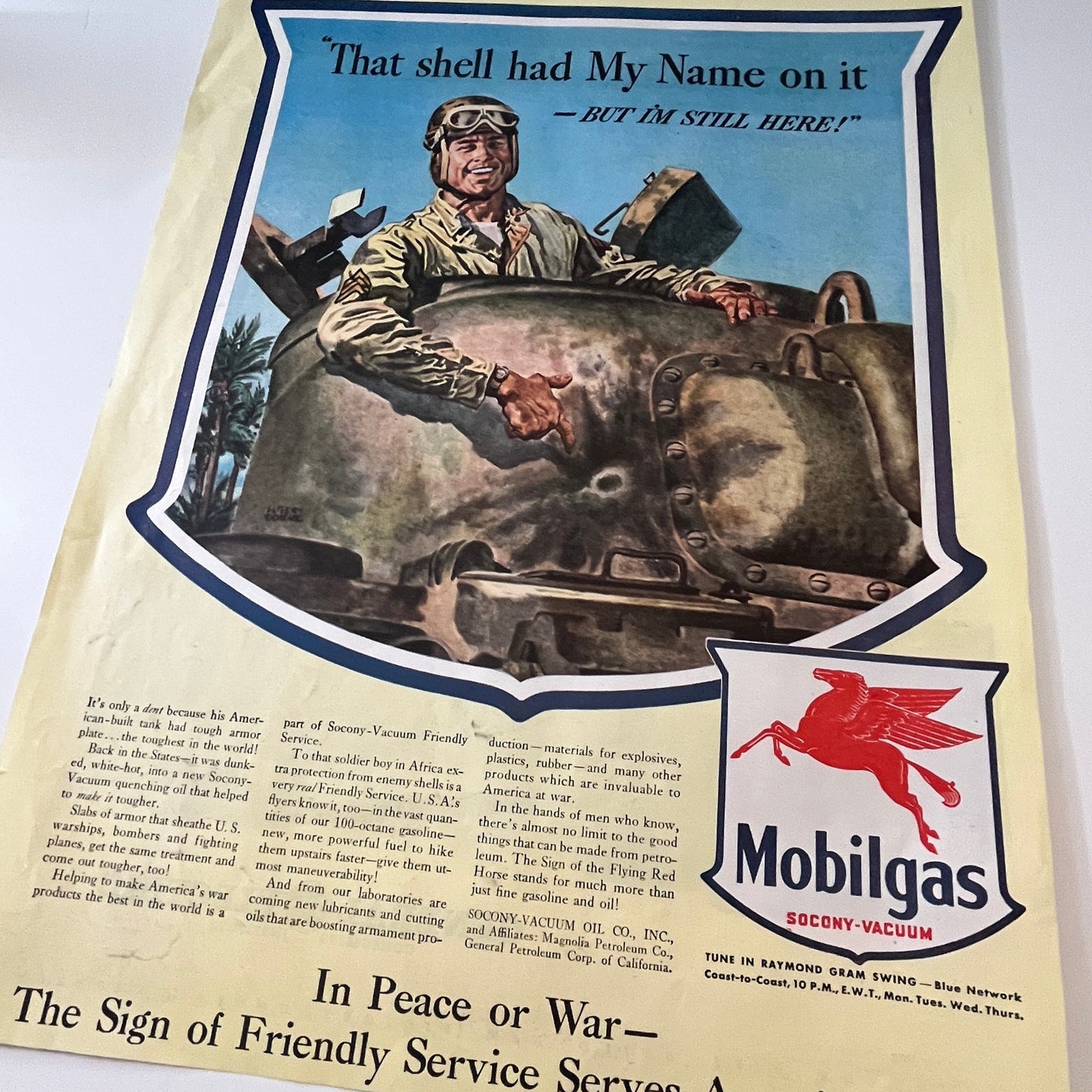 Socony-Vacuum Oil Co., Inc. and Affiliates 1943 WWII Ad SV1-6