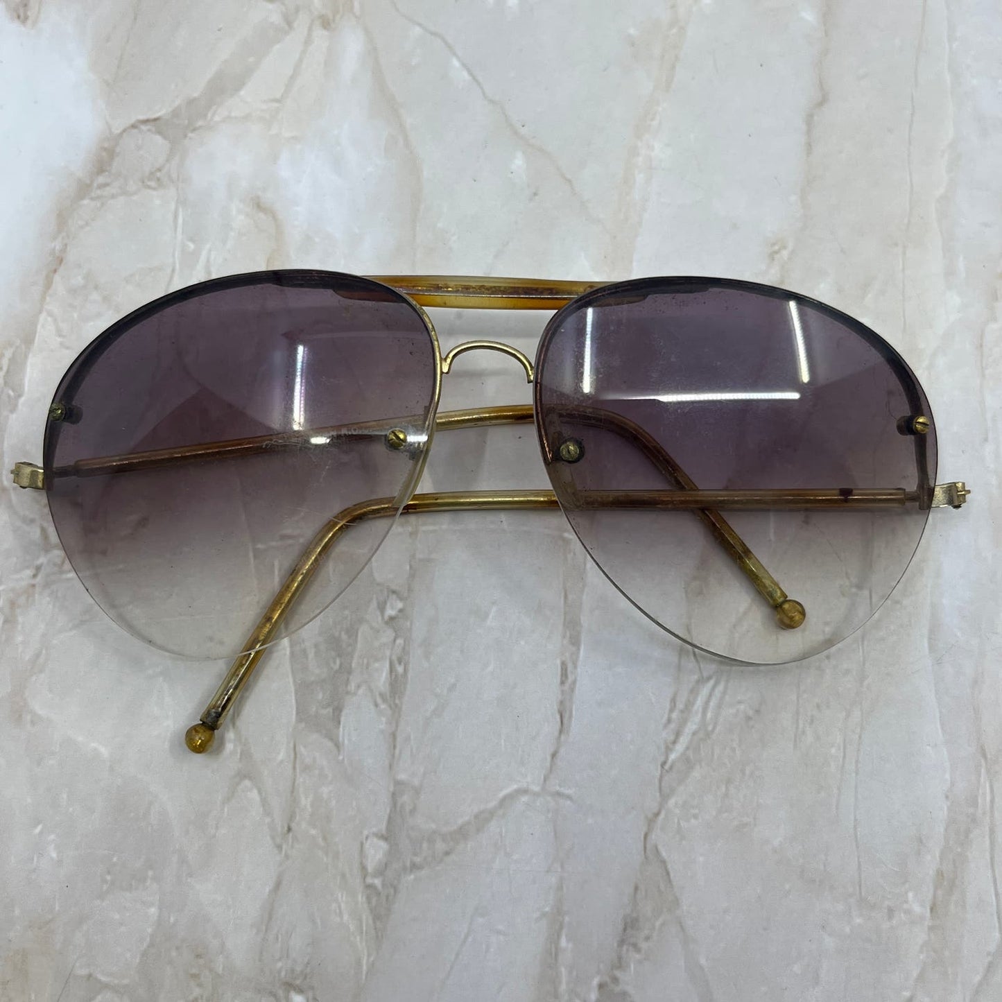 Retro Men’s Rimless ROC Taiwan Aviator Sunglasses Eyeglasses Frames TD7-G3-10