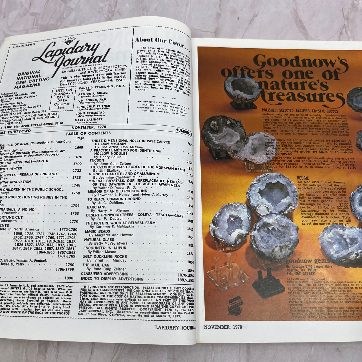 A Jeweled Dagger Handle - Lapidary Journal Magazine - Nov 1978 M22