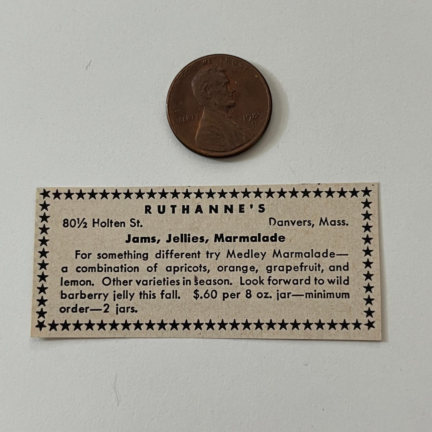 Ruthanne's James, Jellies, Marmalades Danvers MA 1952 Yankee Magazine Ad SAG5-S3