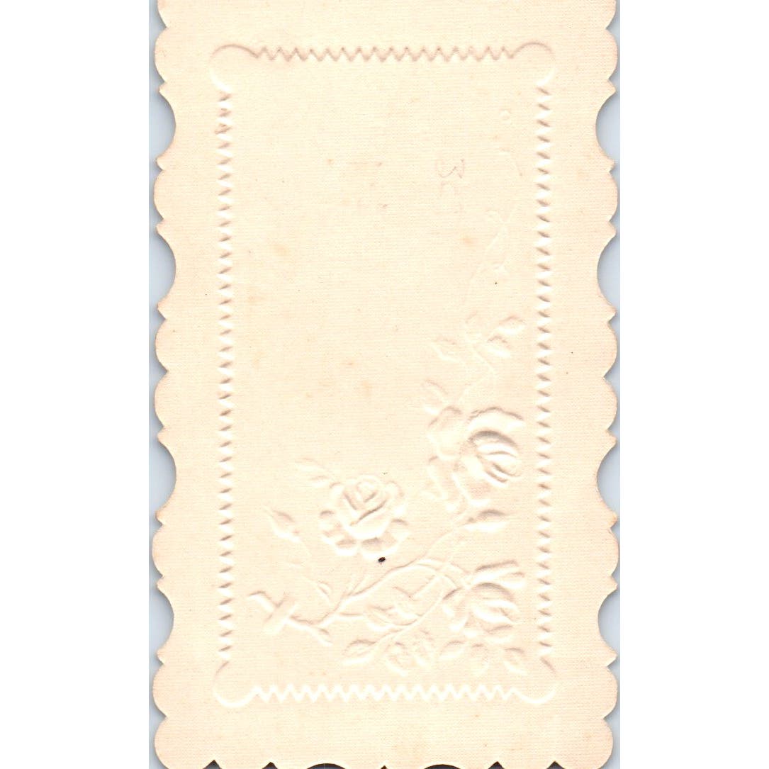 Vintage Tekla Svensson Ettebro Die Cut Embossed Swedish Calling Card AE2