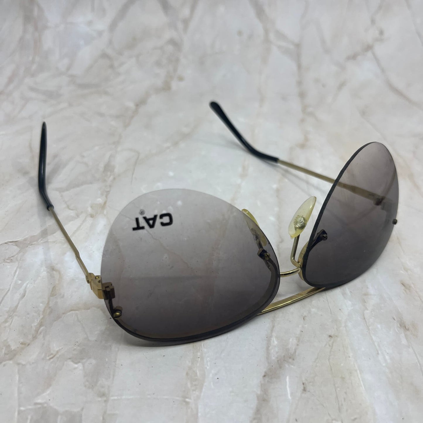 Retro Men’s CAT Rimless Aviator Sunglasses Eyeglasses Frames TD7-G5-9