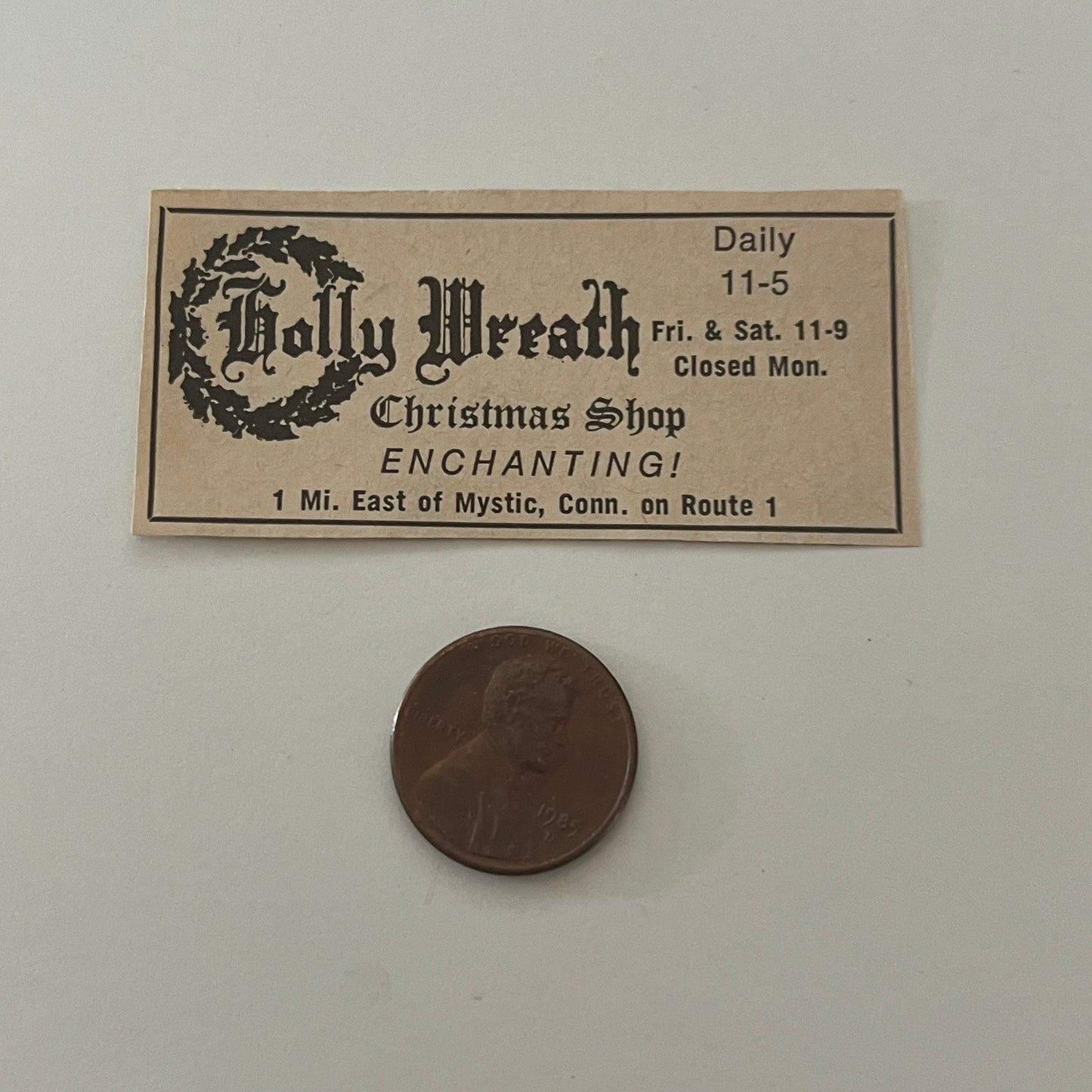 Holly Wreath Christmas Shop East of Mystic CT 1971 Magazine Ad SAG4-S18