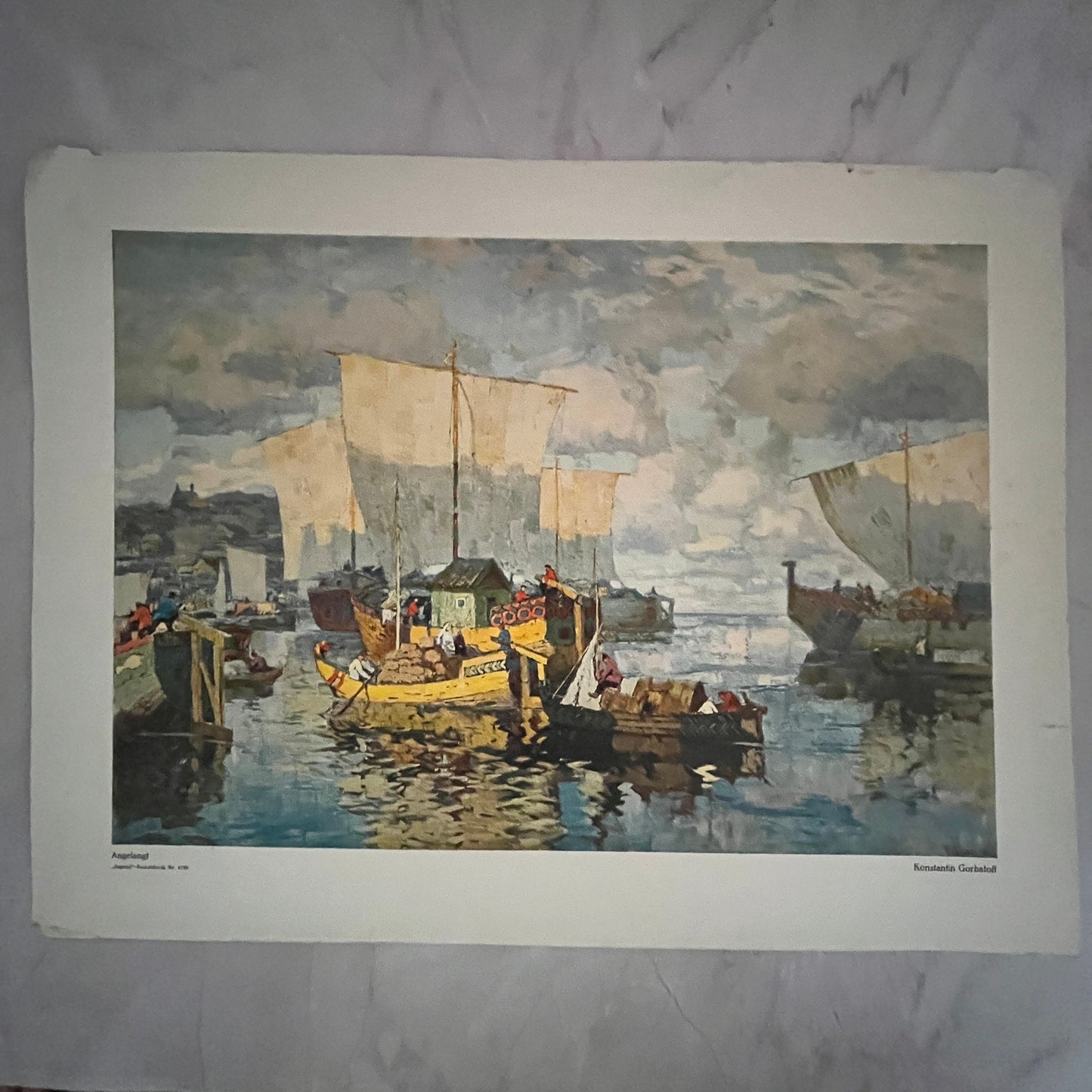 Angelangt - Konstantin Gorbatoff Lithograph 12x16" Art Print FL1