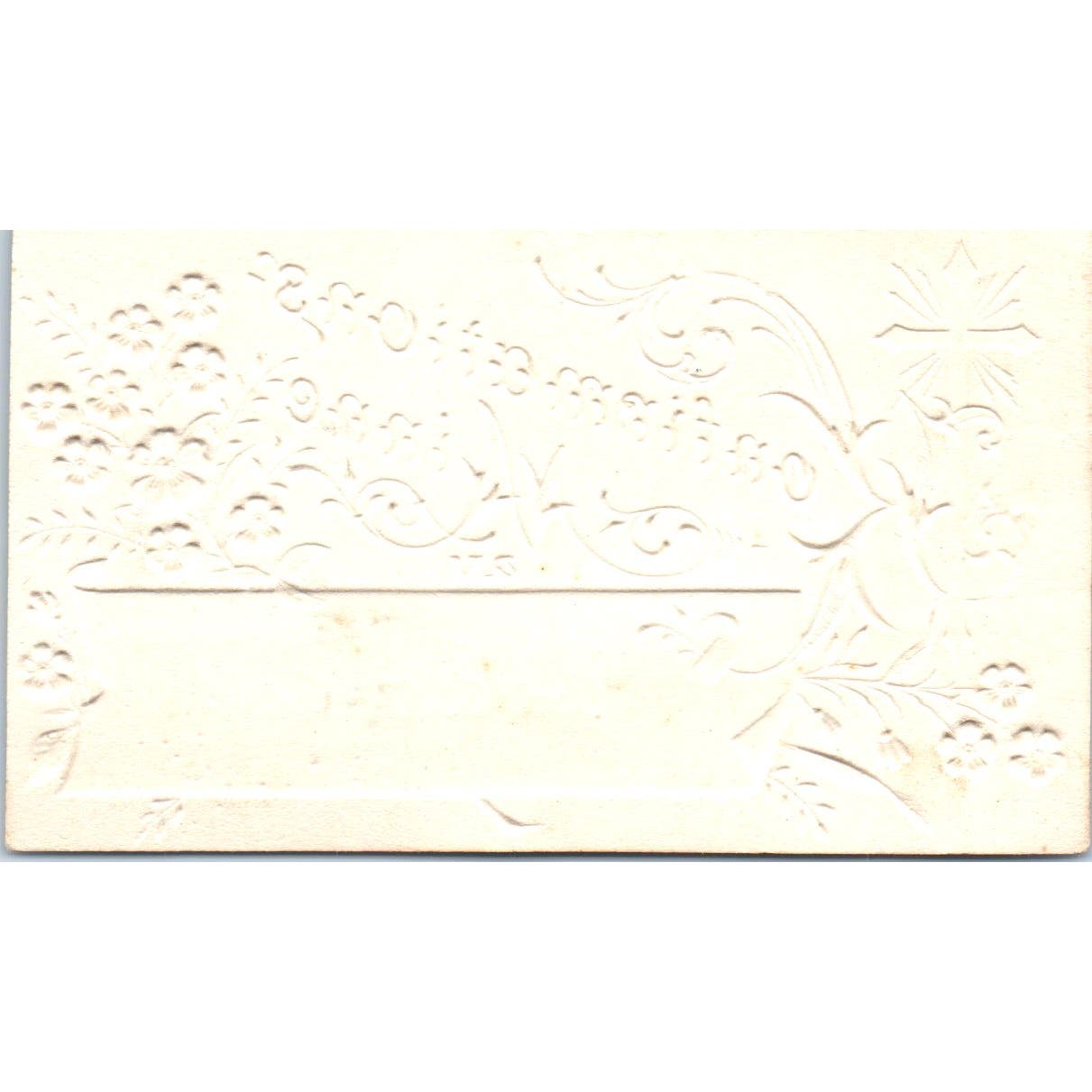 Vintage Joel A. Olsson Konfirmations Minne Embossed Swedish Calling Card AE2