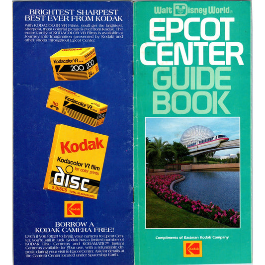 1985 Walt Disney World Epcot Center Guide Book Kodak TH2-O2
