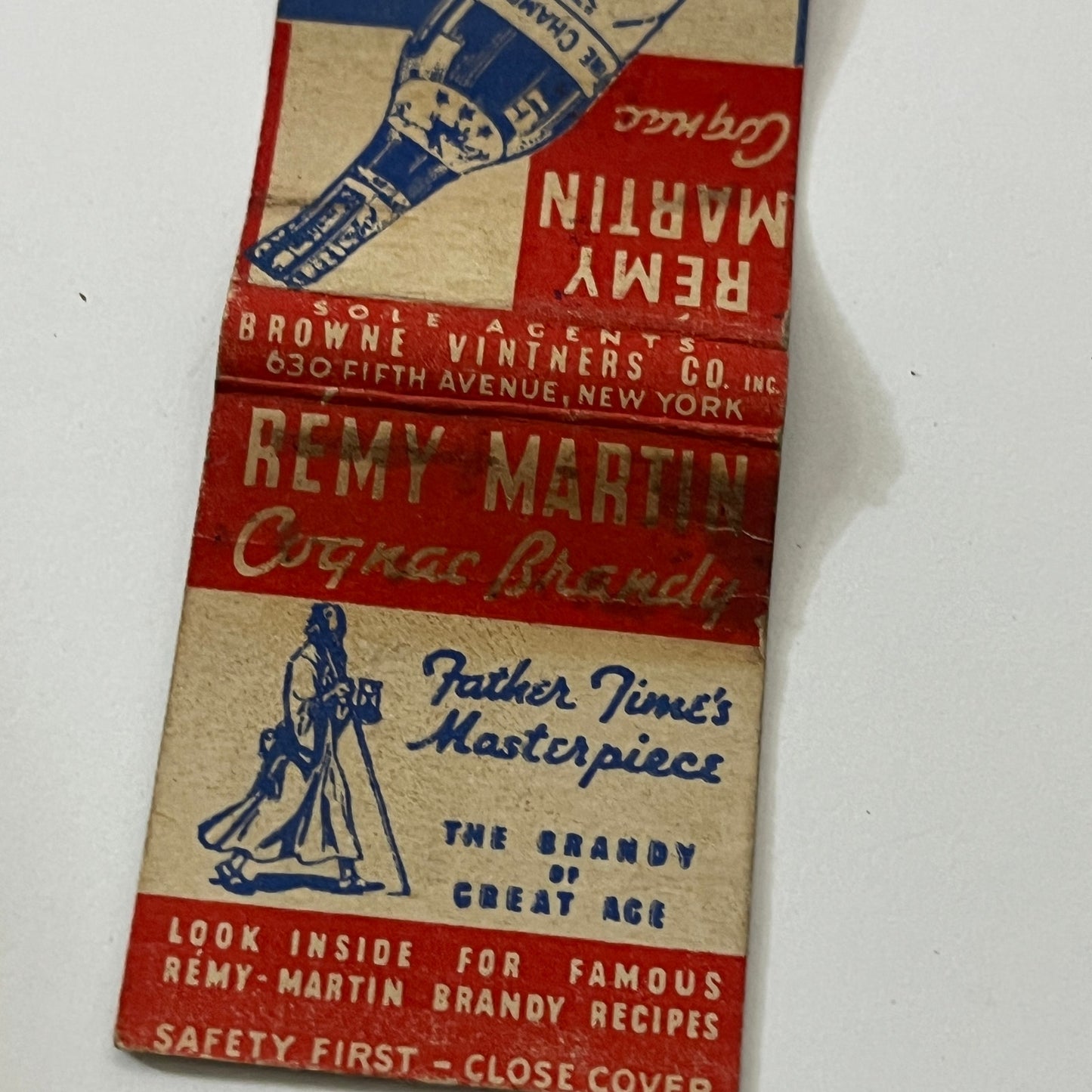 Remy Martin Cognac Brandy Vintage Matchbook Cover TB6-MB1-13