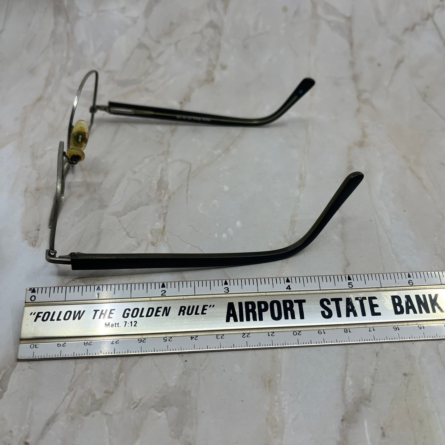 Retro Modern Times Anchor Matte Black Aviator Sunglasses Eyeglasses TD7-G6-4