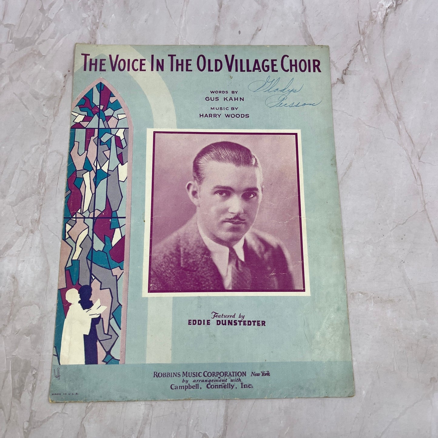The Voice in the Old Village Choir Kahn Woods Eddie Dunstedter Sheet Music Ti5