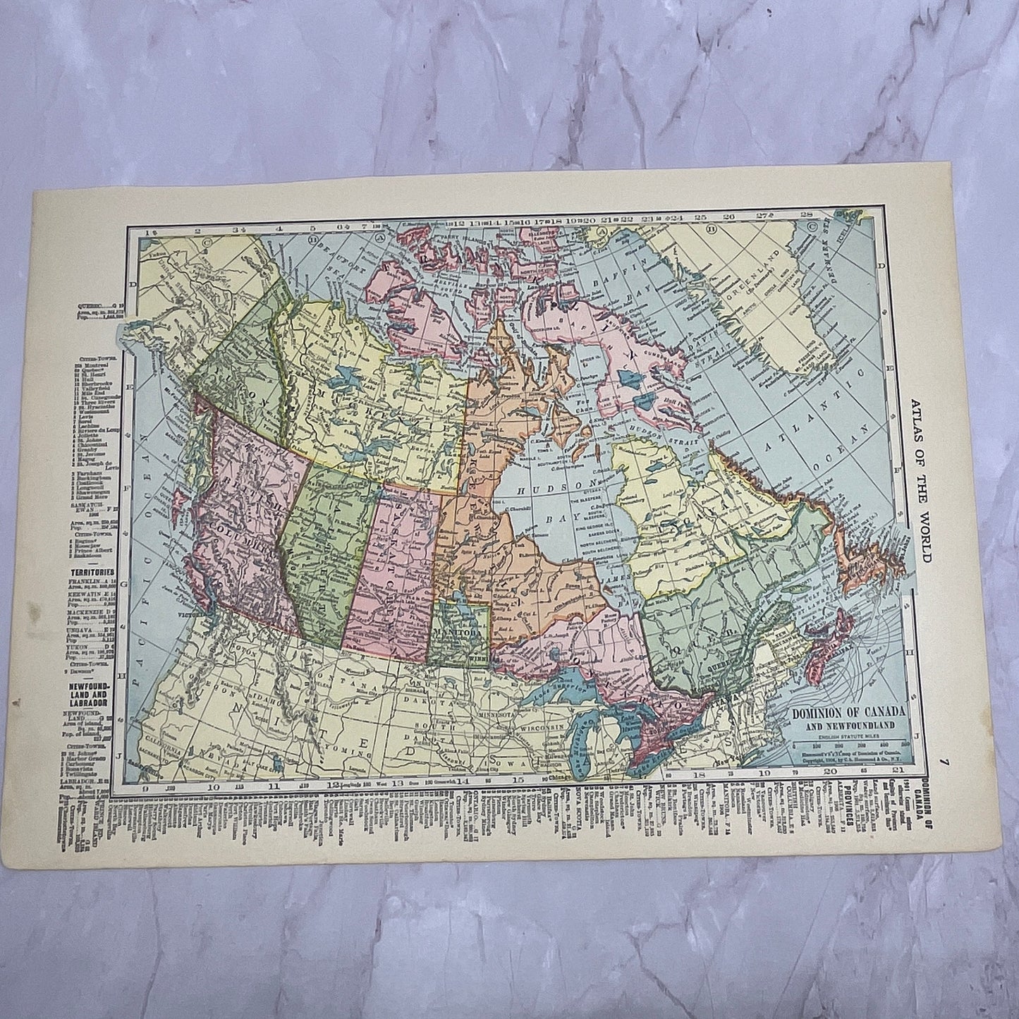 Map of Maritime Provinces, Dominion of Canada Double Sided 1910 Print V14-7