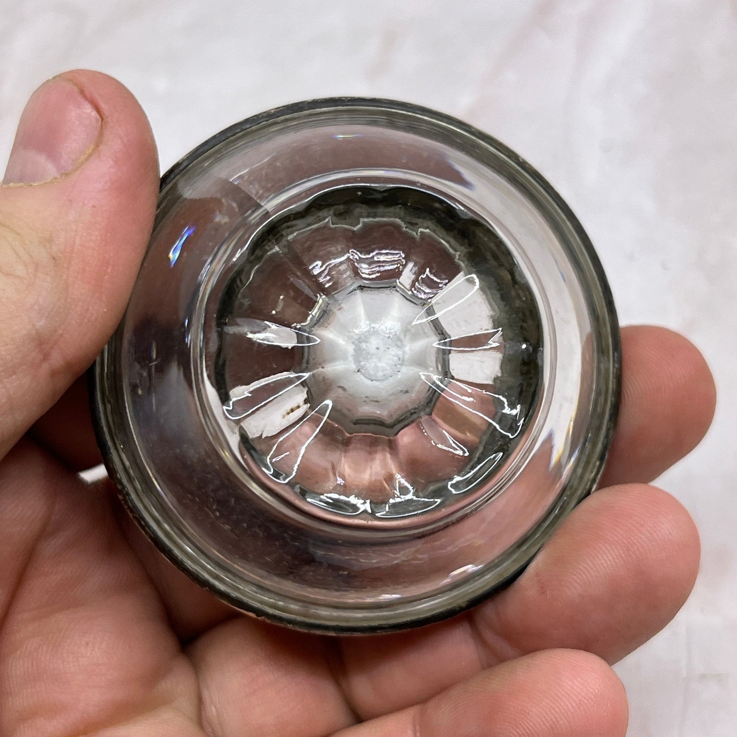 Vtg Frank M Whiting Sterling Silver Glass Table Top HyGlo Cigarette Lighter TL19