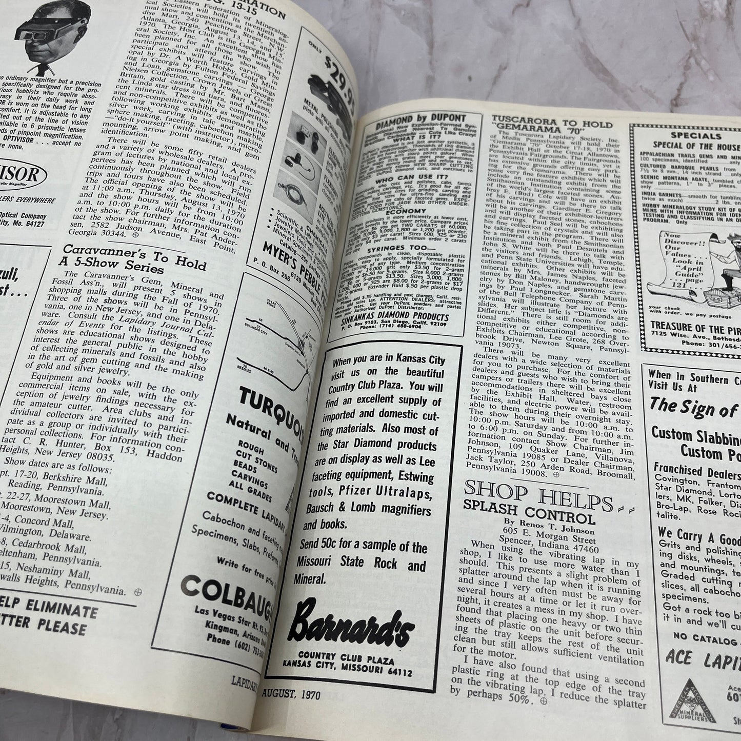 A Ship as Seen From Pirate's Cave - Lapidary Journal Magazine - Aug 1970 M28