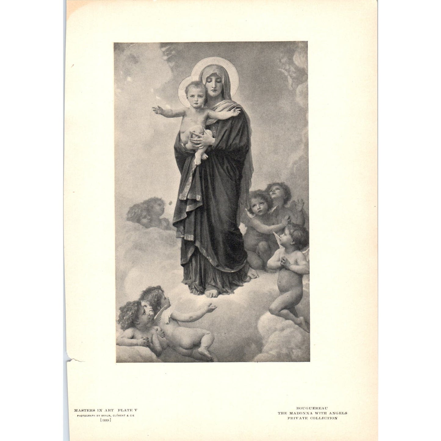 The Madonna With Angels - Bouguereau c1905 Art Print D16