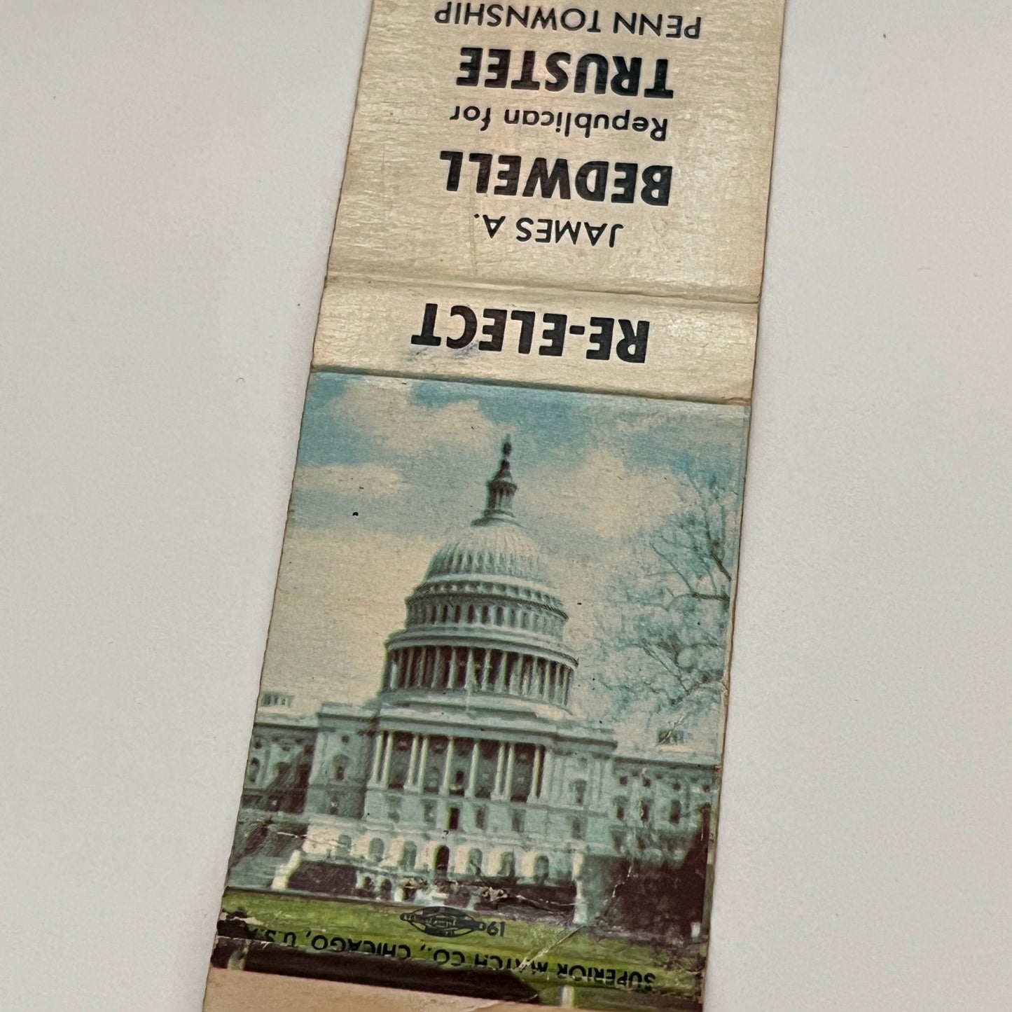 James A. Bedwell Republican for Trustee Penn Township Vtg Matchbook TB6-MB2-14
