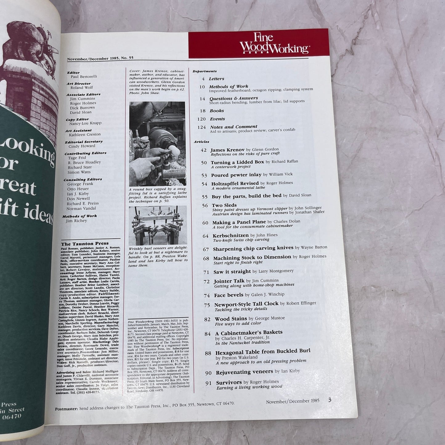 James Krenov - Nov/Dec 1985 - Taunton's Fine Woodworking Magazine M32