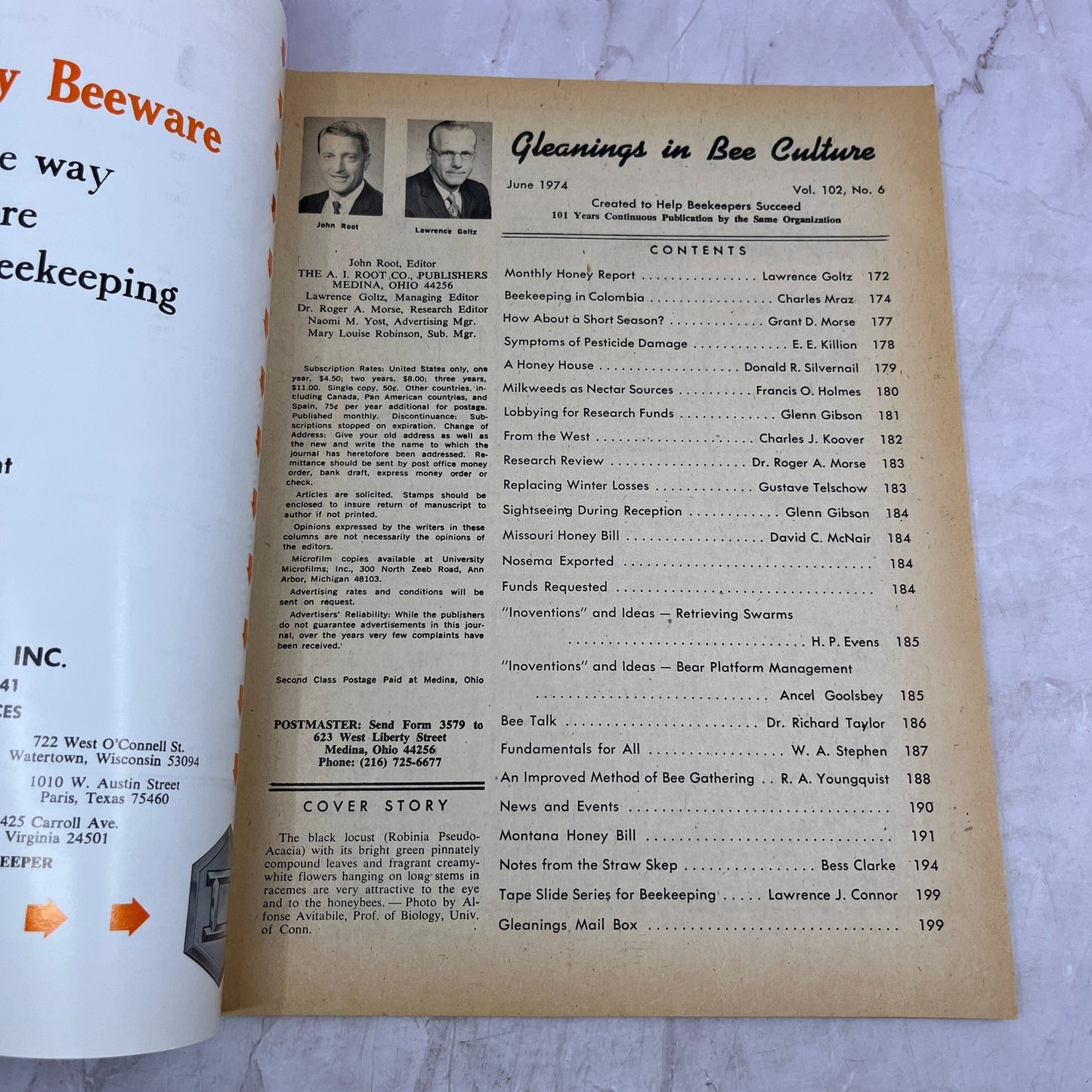 1974 June - Gleanings in Bee Culture Magazine - Bees Beekeeping Honey M33