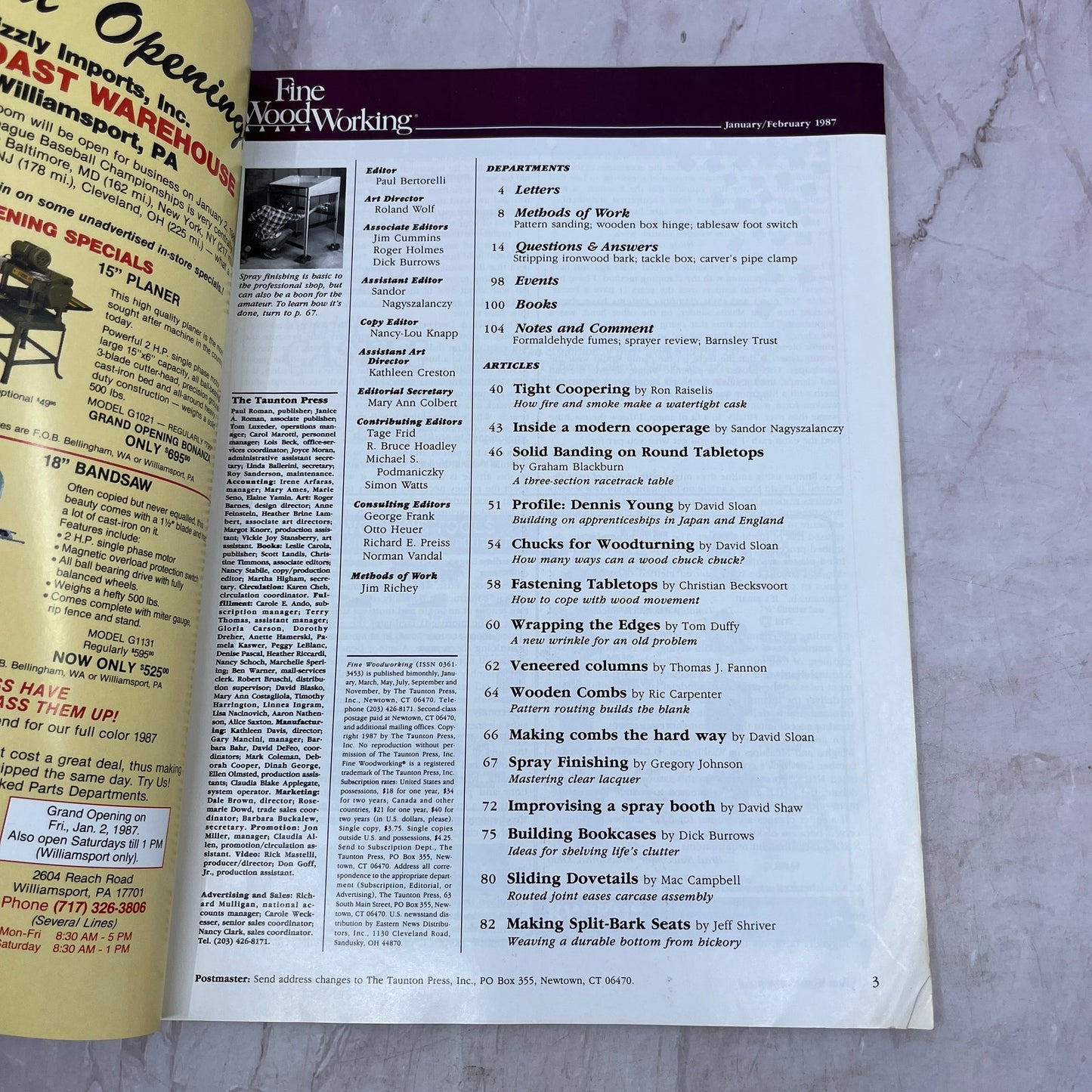 Spray Finishing - Jan/Feb 1987 No 62 - Taunton's Fine Woodworking Magazine M32