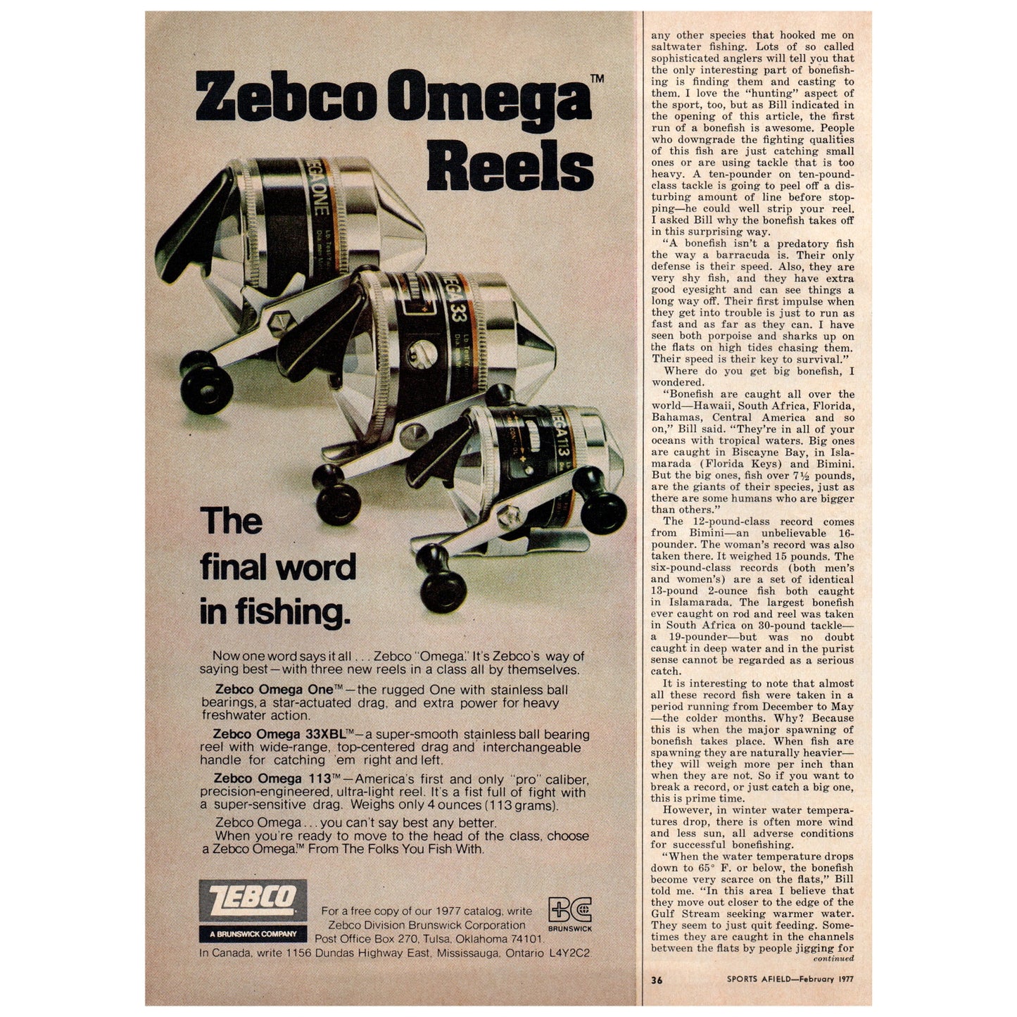 Motor-Guide Hawg Electric Outboard Trolling Motor 1977 Ad D25