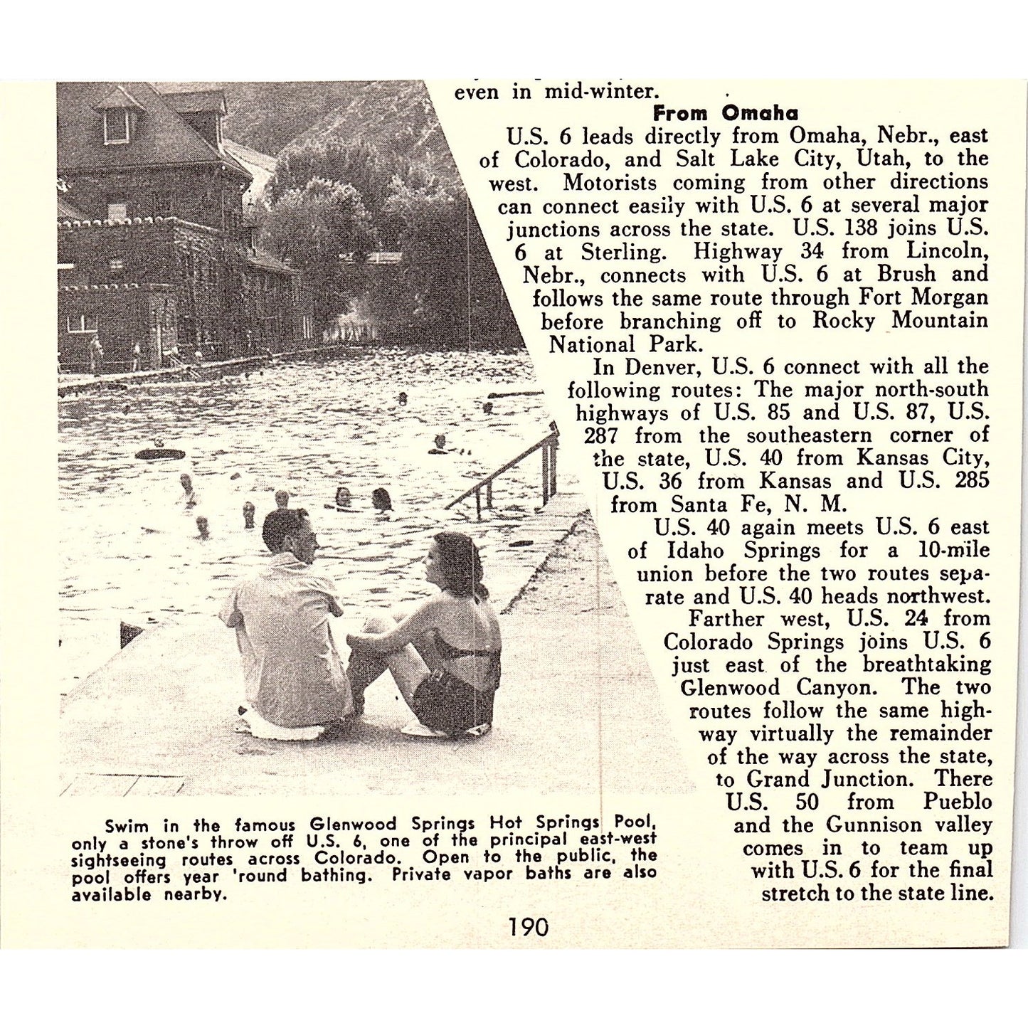 Ute Trail Motel Carl Fischer, Hot Sulphur Springs CO 1958 Ad AG1-H5