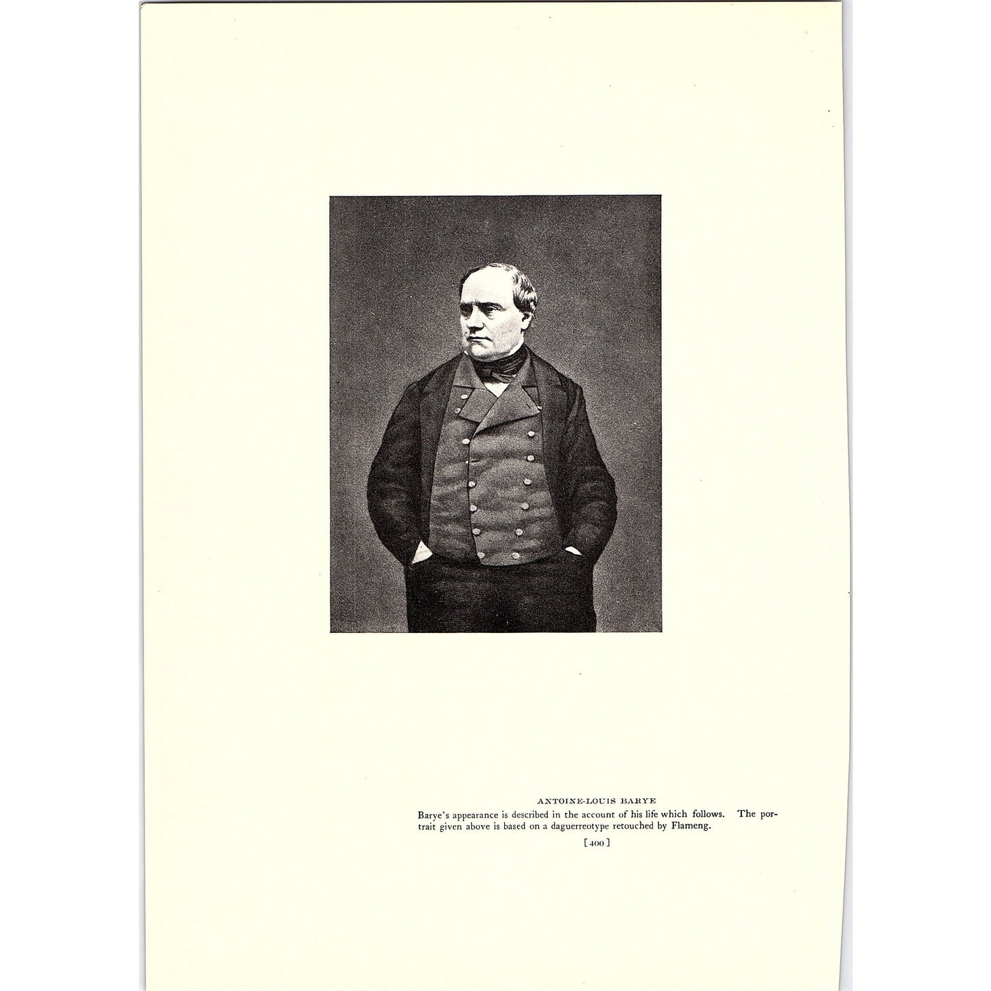 Lion Crushing a Serpent - Barye - 1904 Litho Art Print AF4-6