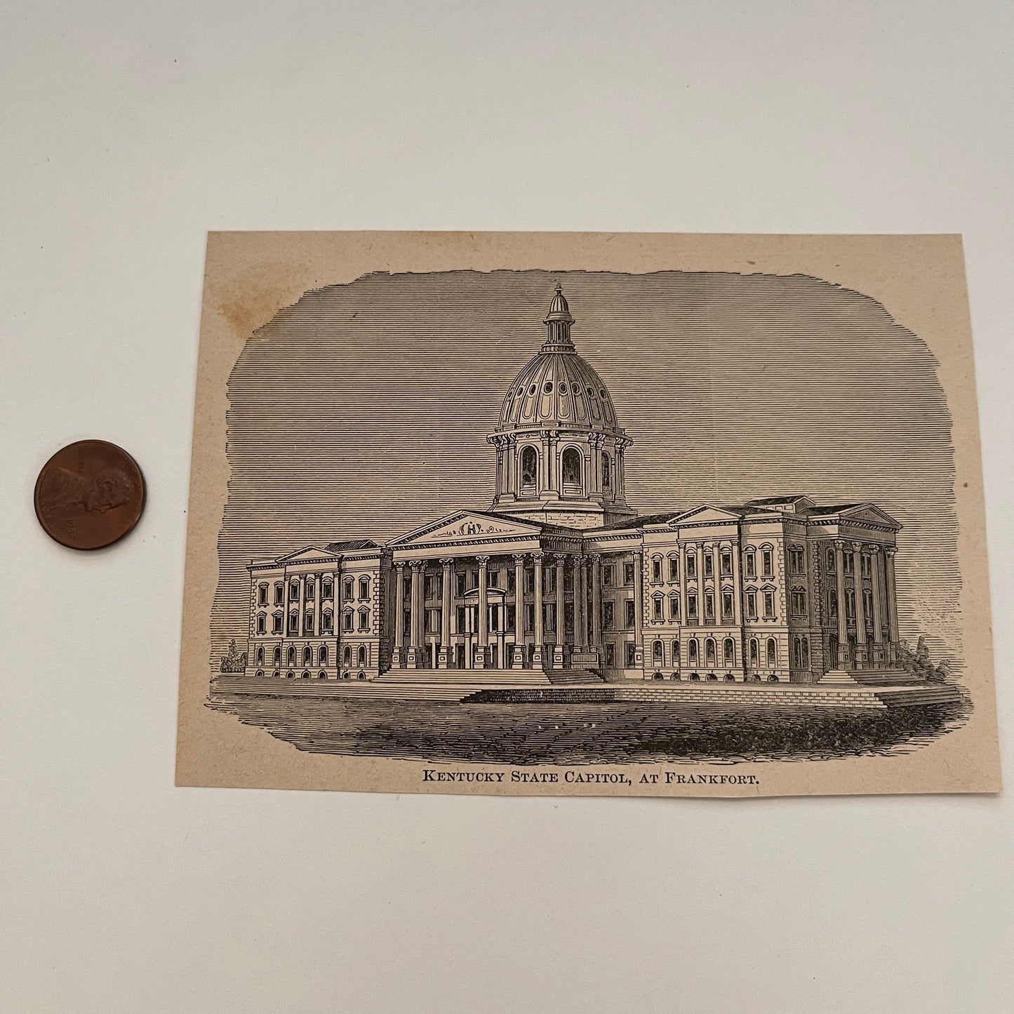 Kentucky State Capitol, at Frankfort 1894 Art Engraving SAG4-8