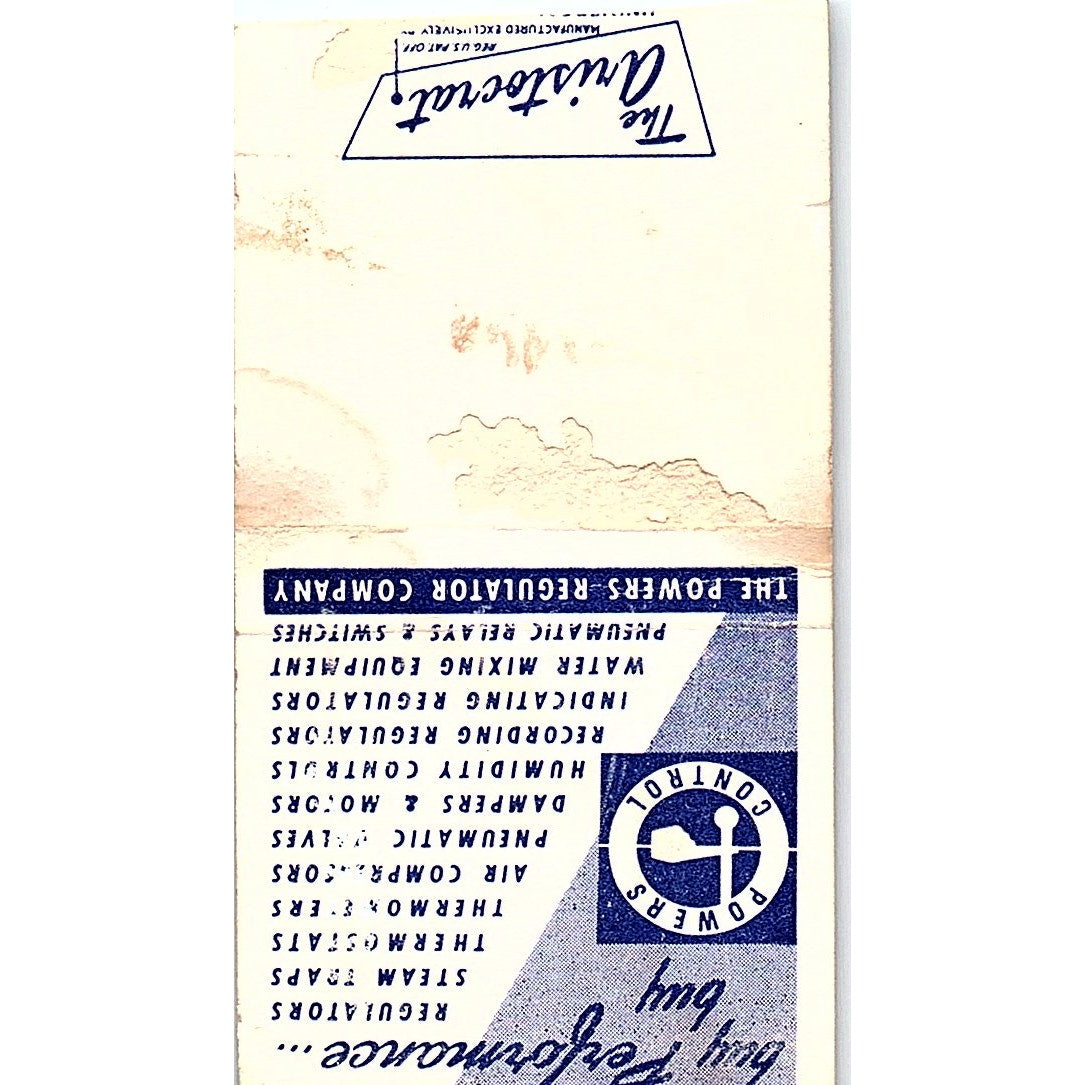 1911 Pierce Arrow Station Wagon Powers Control Vintage Matchbook Cover SC7-Y3