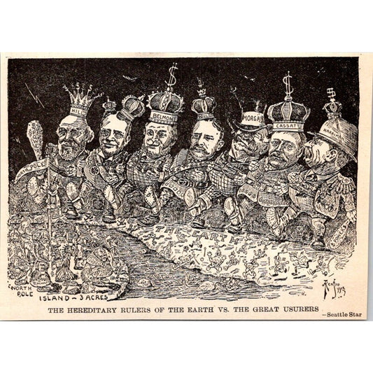 Hereditary Rulers of the Earth - Alfred T. Renfro 1902 Political Cartoon AI4-4