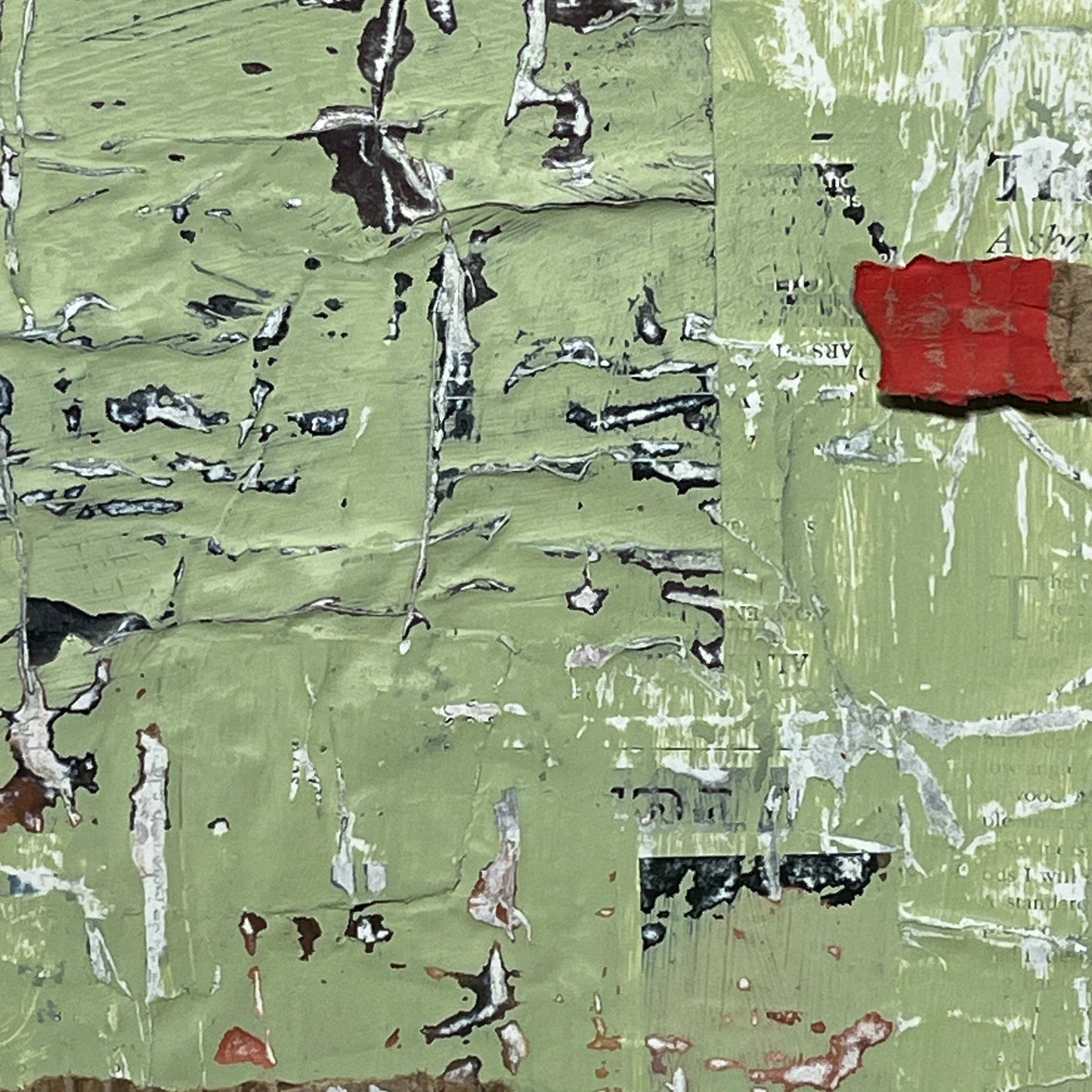 Original Mixed Media Modern Art Collage Painting 11x14 "Pardon"