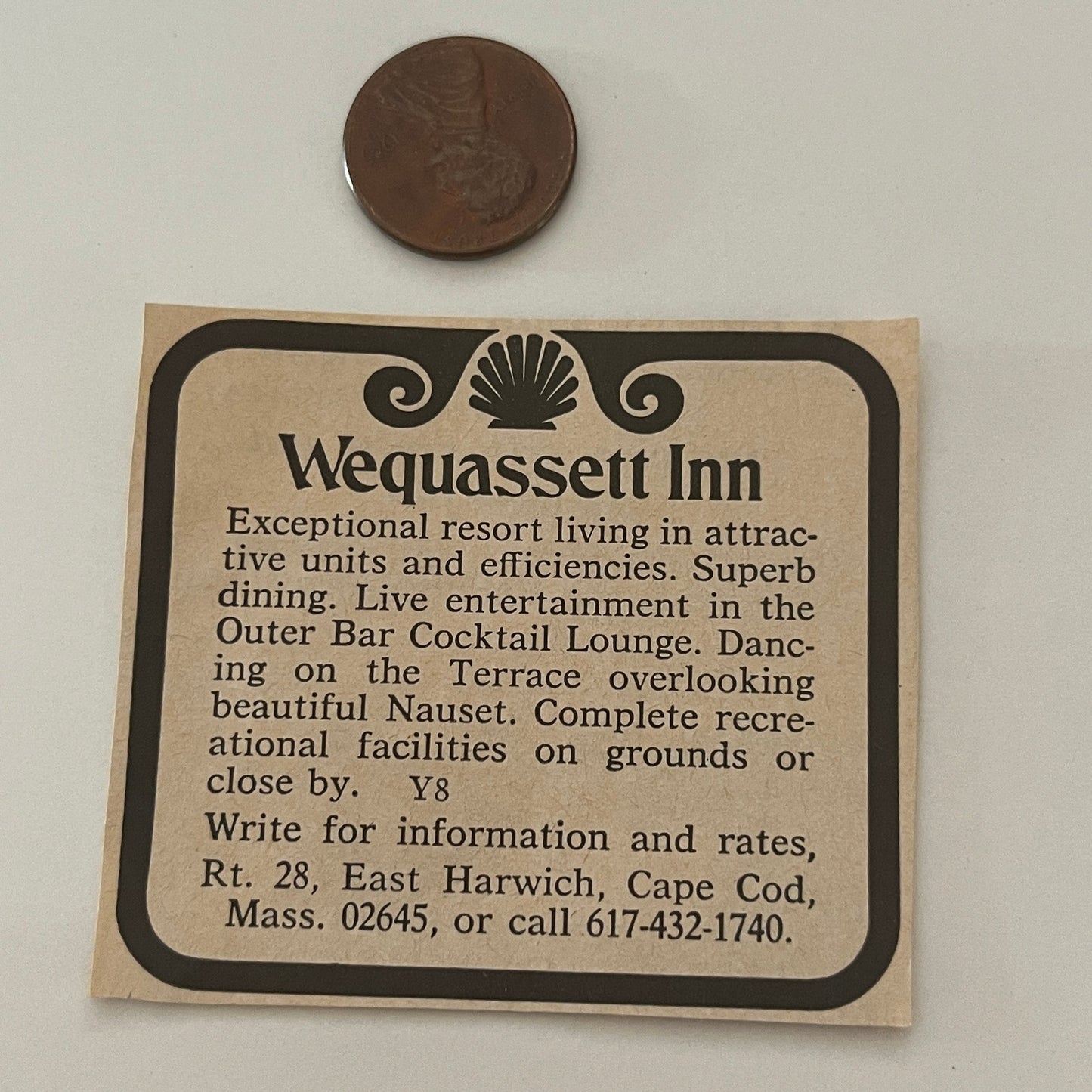 Wequassett Inn Exceptional Resort Living Cape Cod MA 1971 Magazine Ad SAG4-S14