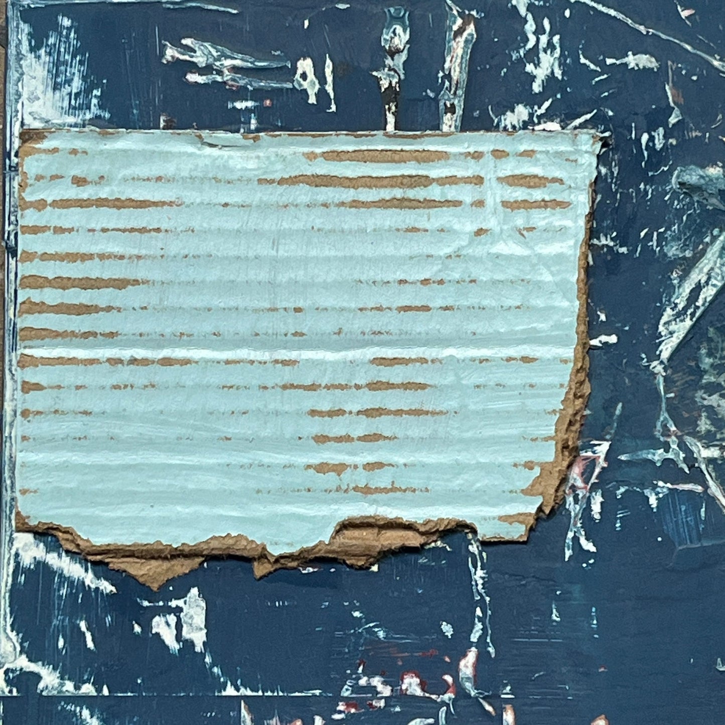 Original Mixed Media Modern Art Collage Painting 11x14 "Pavement"