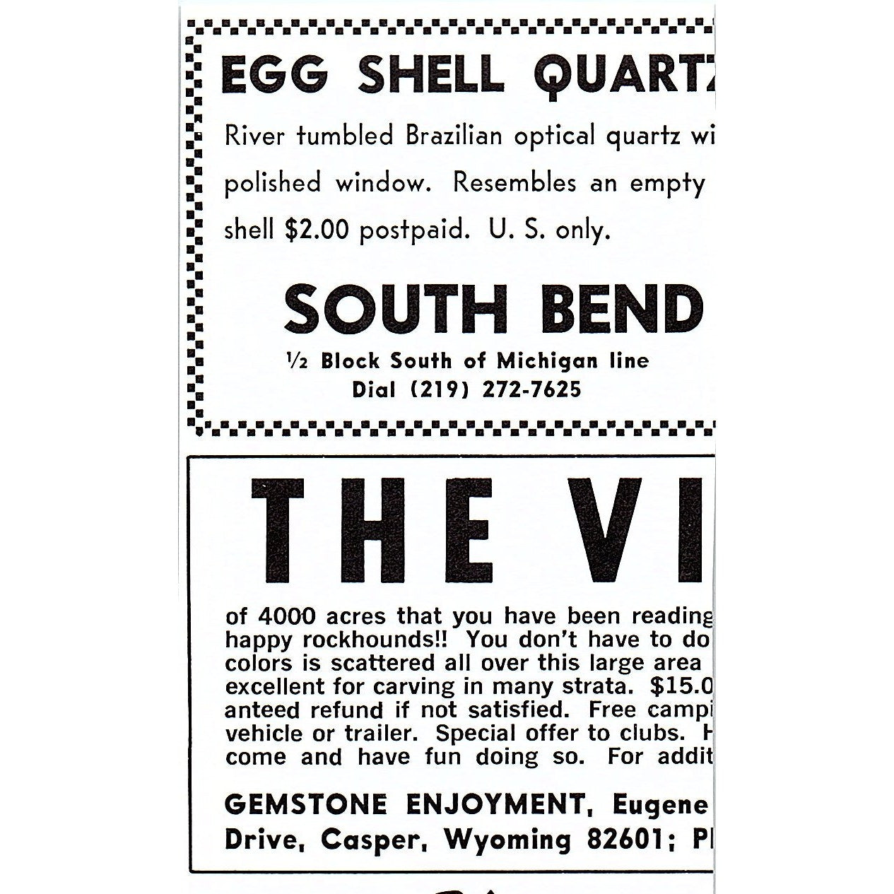 Craftstones Tumbled Gems Ramona California 1972 Ad AF8-M2