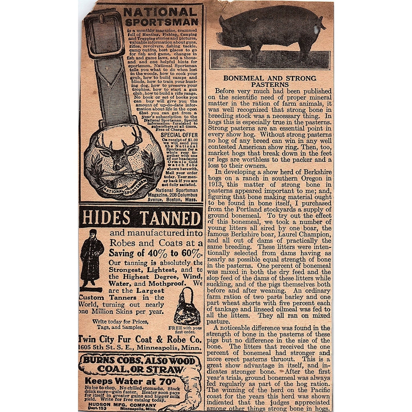 High Rock Fleece Lined Underwear High Rock Knitting Co Philmont NY 1920 Ad AG2-6