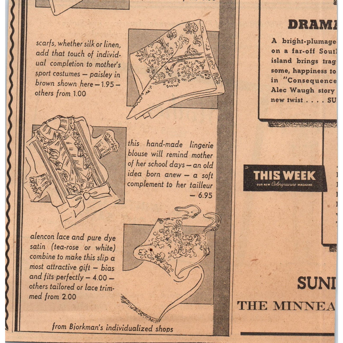 R.G. Winter Co Nicollet Ave 6x7" 1935 Minneapolis Journal Advertisement AE7-N1
