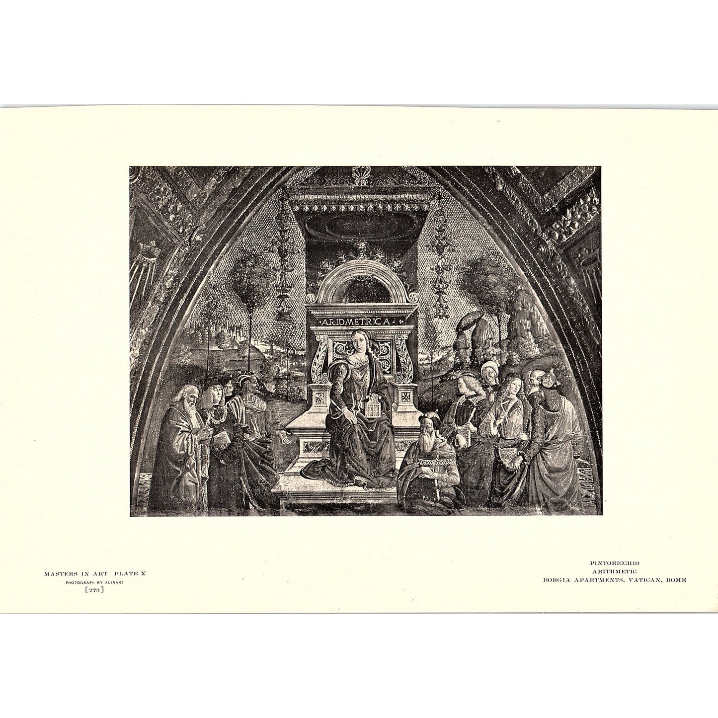 Arithmetic - Pinturicchio - 1904 Litho Art Print AF5-1