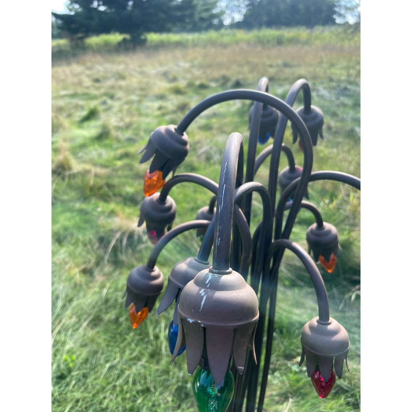 Vintage 61” Pond Lily Pad Floor Lamp Art Nouveau Modern Tiffany Style WORKS